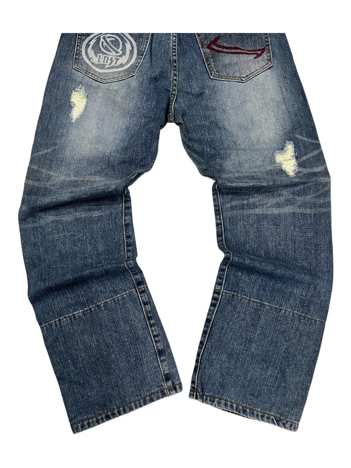 Hook-Ups × Lost Enterprises × Powell Peralta Y2K Lost Skateboard Pockets Logo Baggy Skater Jeans Denim Size US 29 - 5 Thumbnail