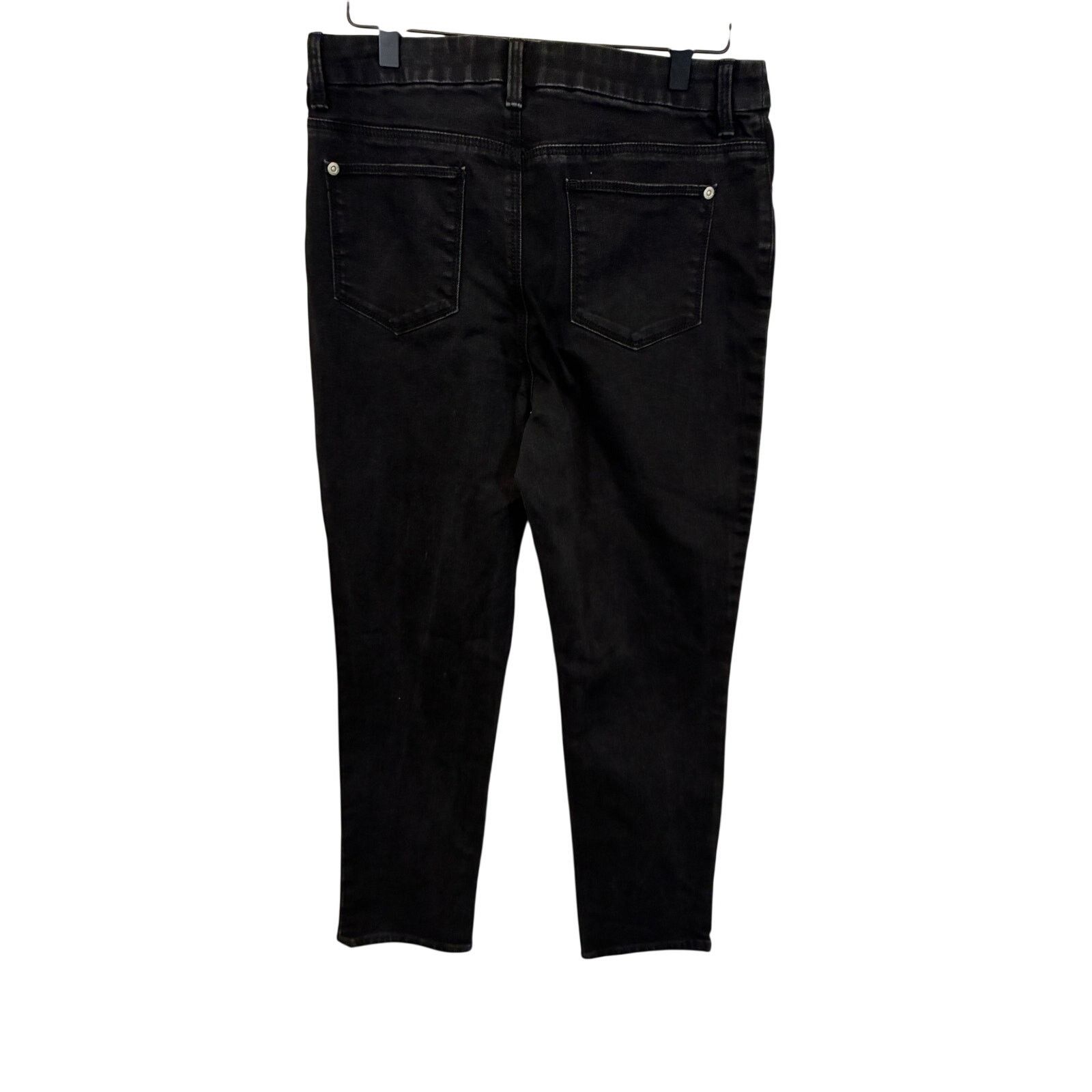 Chicos Chico’s Girlfriend Straight Ankle Jeans Black Womens 0.5/6 Size 28" / US 6 / IT 42 - 6 Thumbnail