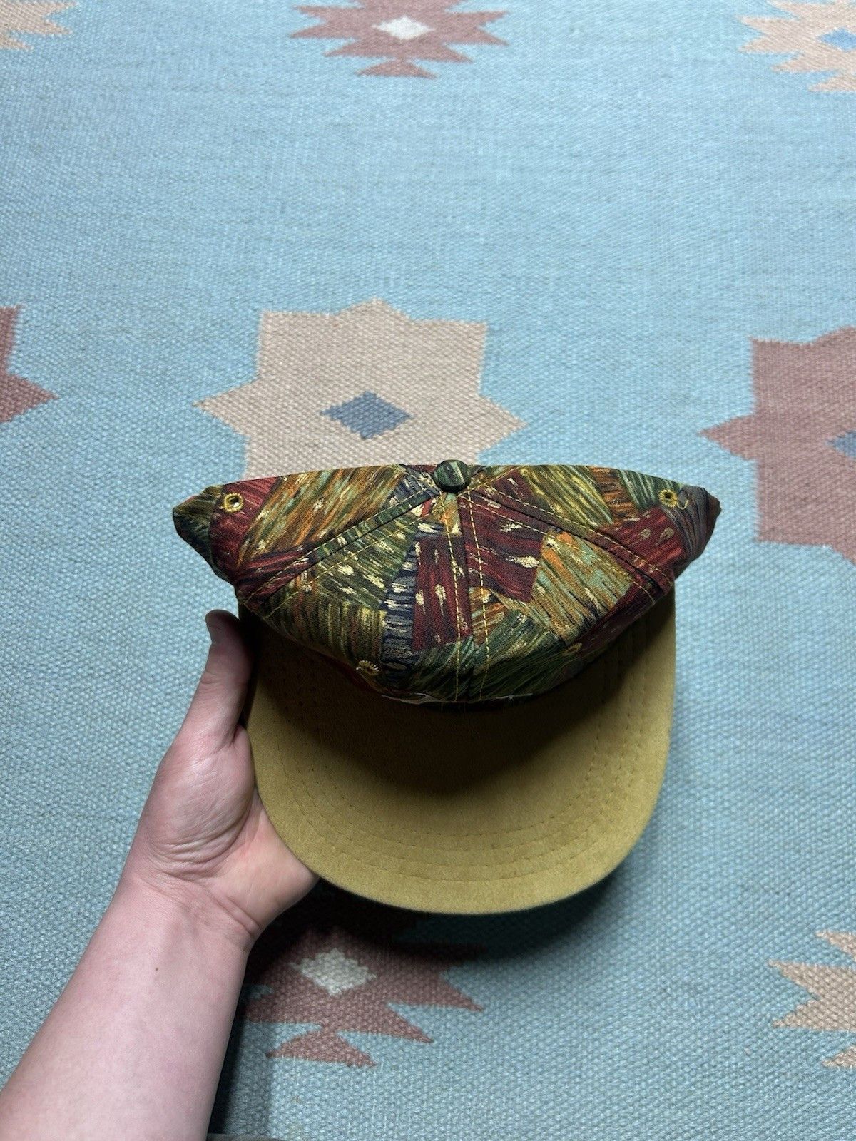 Vintage Vintage hat Deer Run golf course abstract art all over print Size ONE SIZE - 3 Thumbnail