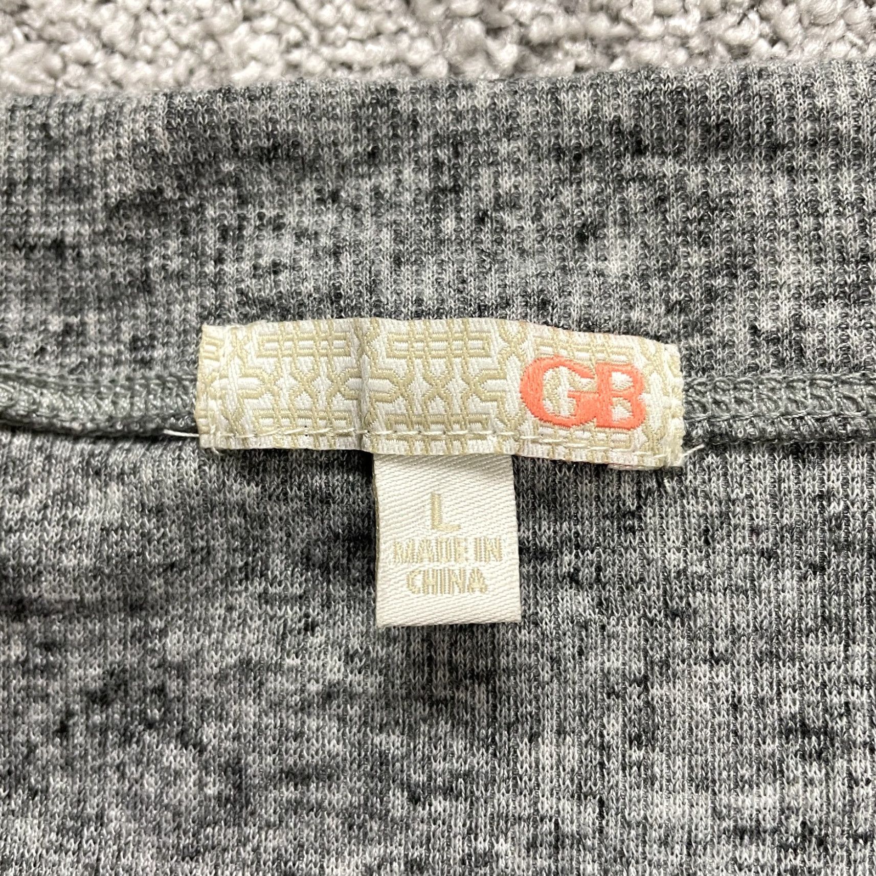 Bell GB Tunic Shirt Womens Junior Large Gray Off Shoulder Bell Sleeve Knit Cotton NWT Slit Stretch Classic Womens Size L / US 10 / IT 46 - 4 Thumbnail