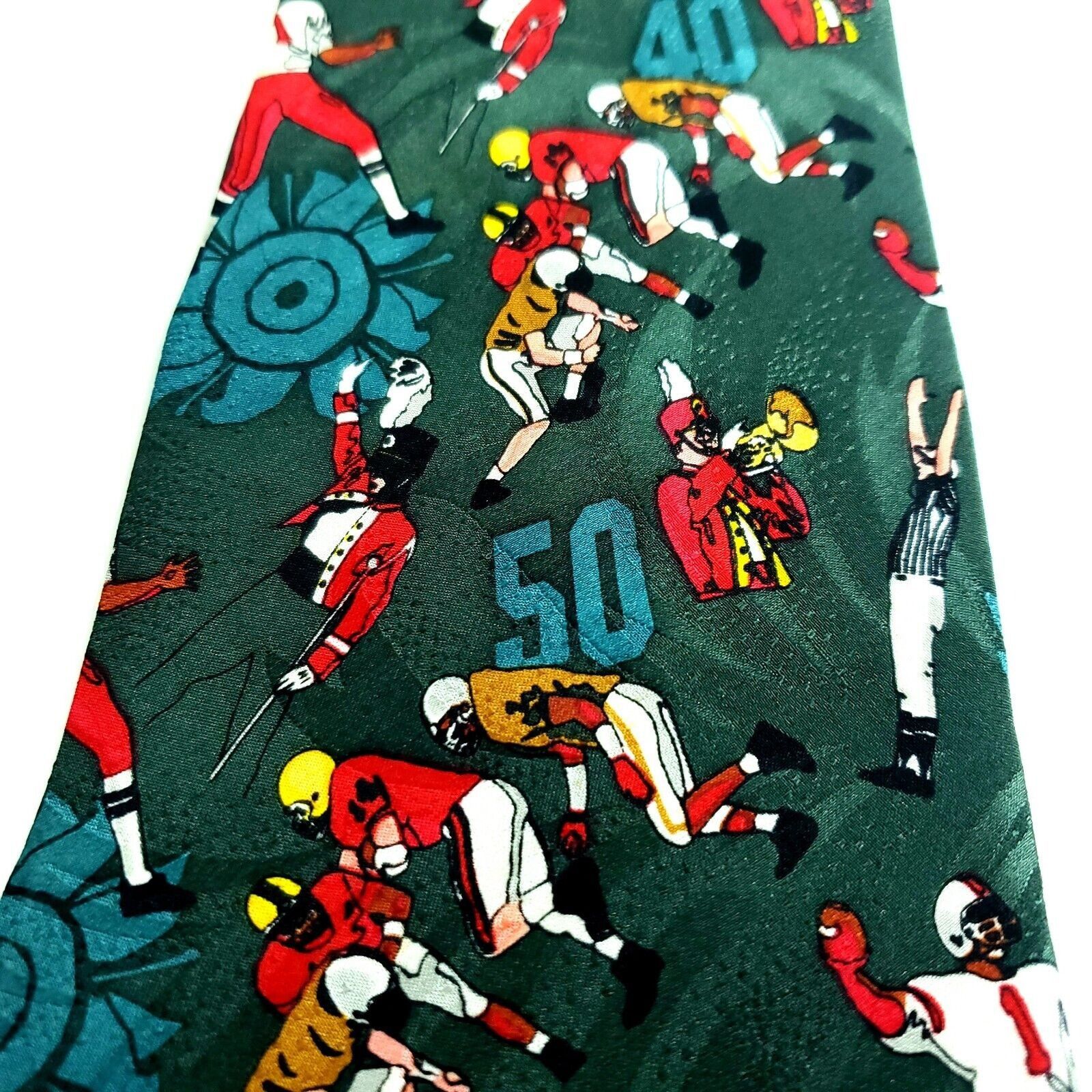 Vintage Win Lose Or Tie Limited Edition Green Football Jacquard Prin Size ONE SIZE - 2 Thumbnail