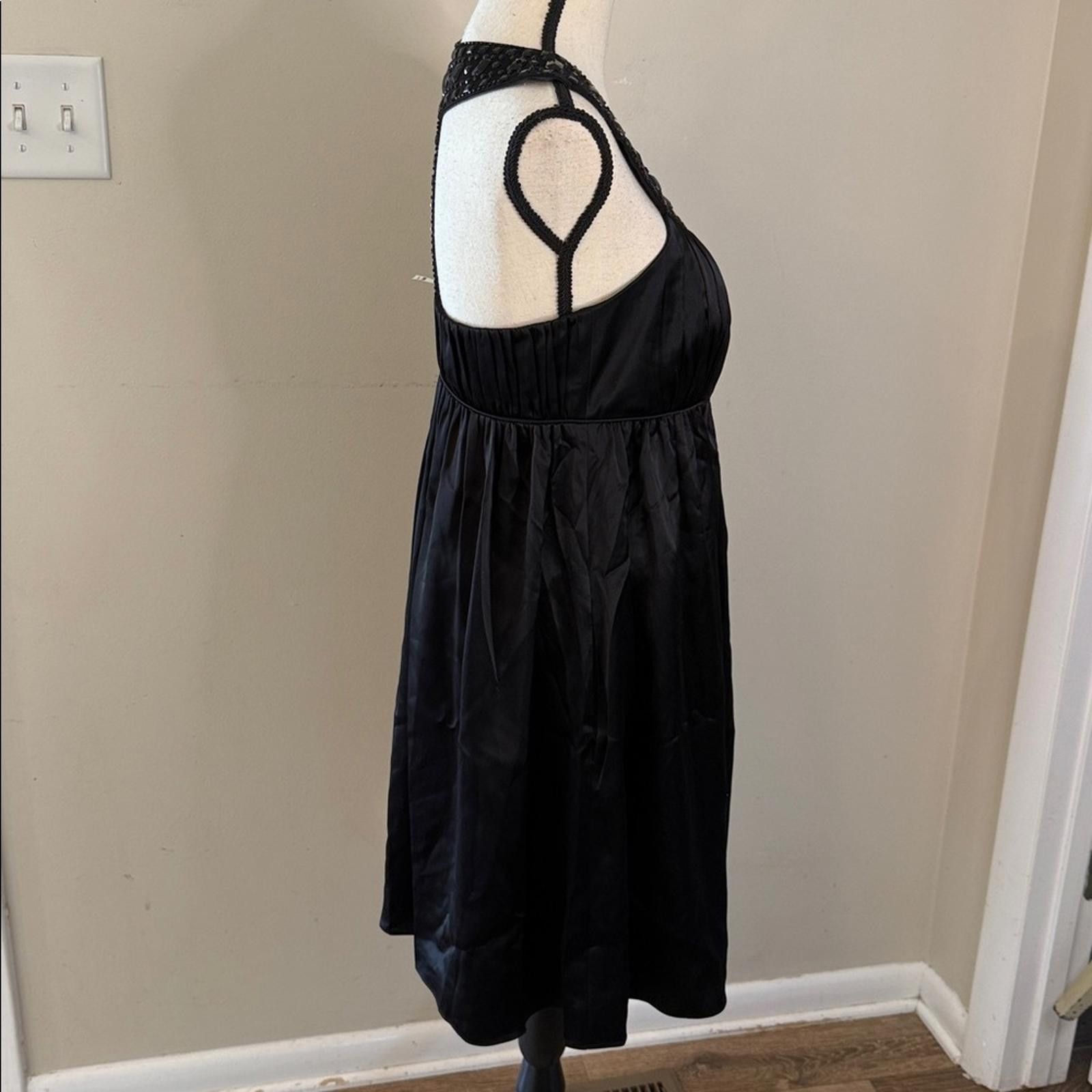 Other Laundry by Design Black midi dress bead embellished SZ 6 Size M / US 6-8 / IT 42-44 - 3 Thumbnail