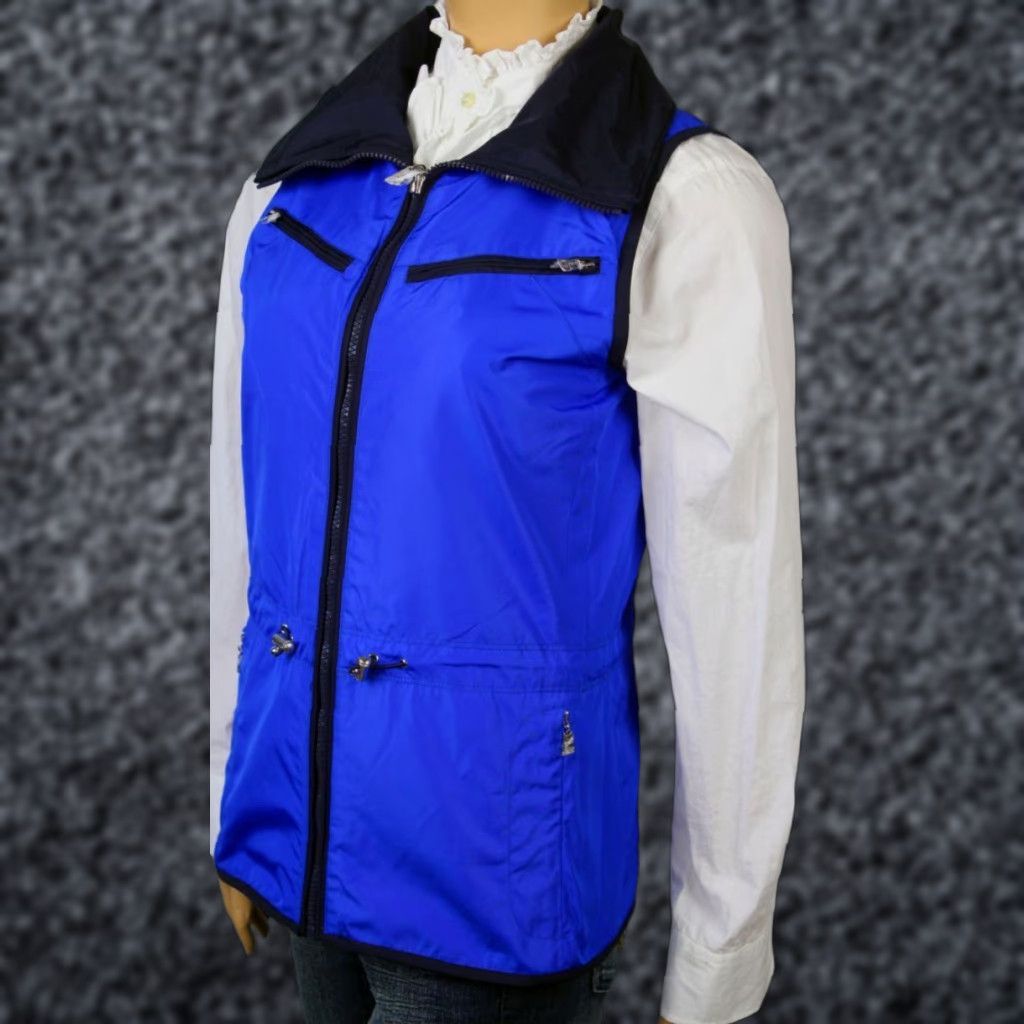 Ralph Lauren Ralph Lauren Navy Blue Revsable Vest Silver Snaps NWT Small S Womens Vest Blue Blues NWT Snap Closure 100% Polyester Knit Ribbed Front Size S / US 4 / IT 40 - 1 Thumbnail