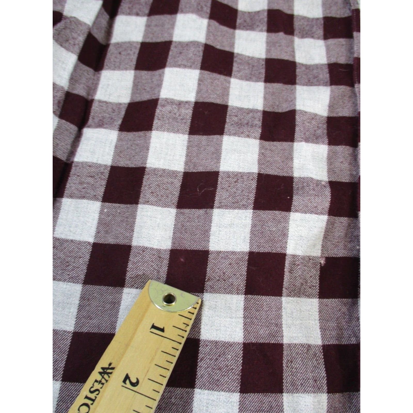 Bonobos Bonobos Flannel Shirt Mens Large Burgundy Gray Cotton Size US L / EU 52-54 / 3 - 6 Thumbnail