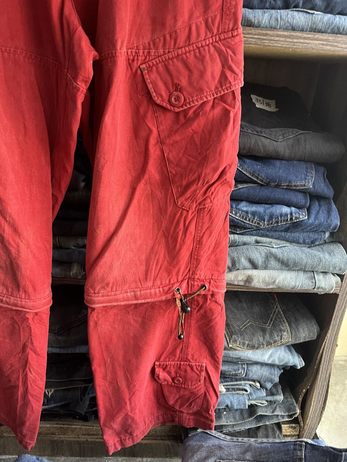 Airwalk 🔥Red Airwalk Multipockets Cargo Pant Size US 27 - 9 Thumbnail