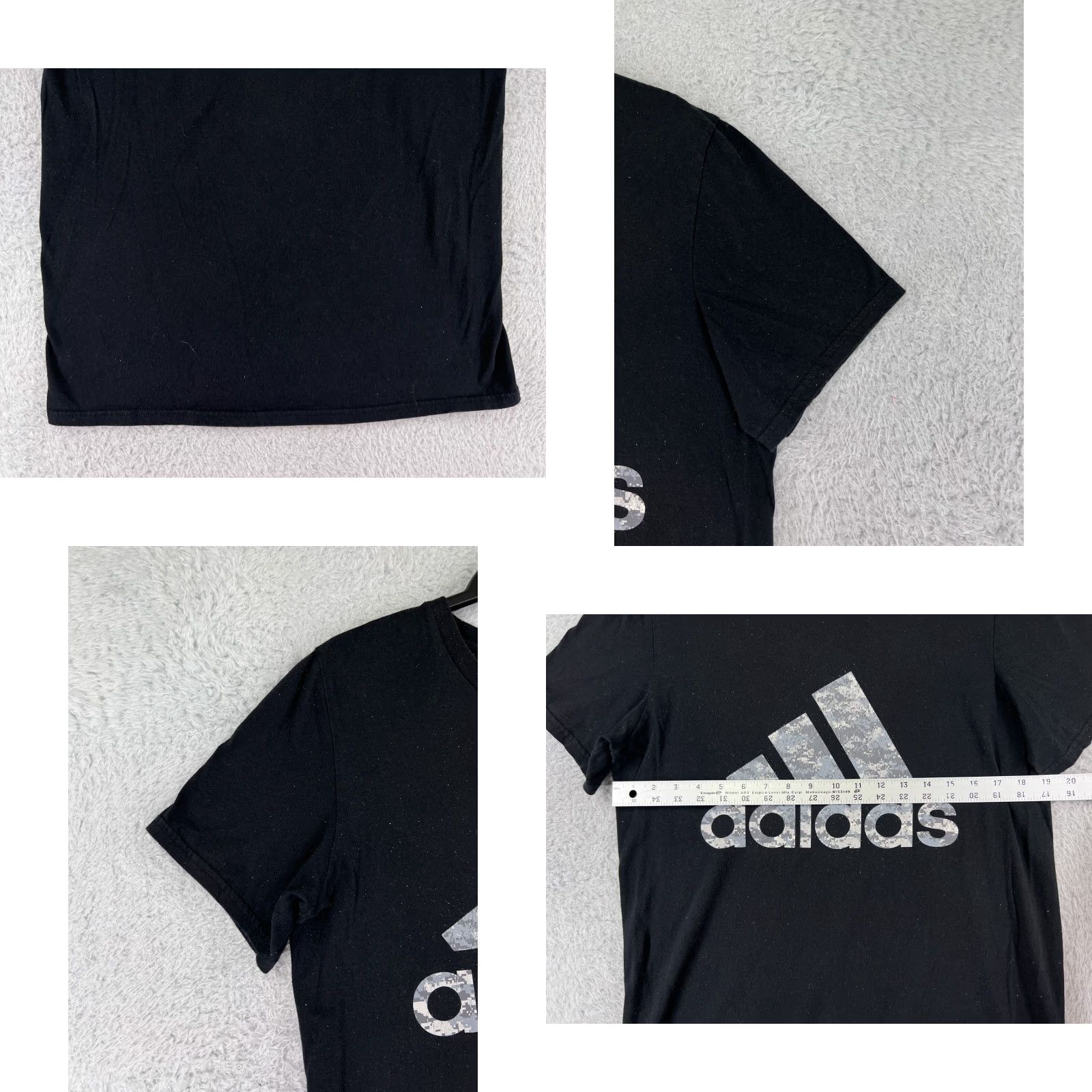 Adidas Adidas Shirt Mens Medium Black Digital Camo Logo Short Sleeve Crew Neck Size US M / EU 48-50 / 2 - 8 Thumbnail
