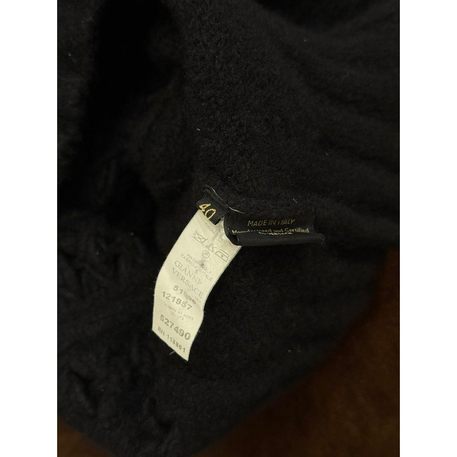 Versace 2000s Gianni Versace exaggerated high neck cropped knit Size S / US 4 / IT 40 - 10 Thumbnail