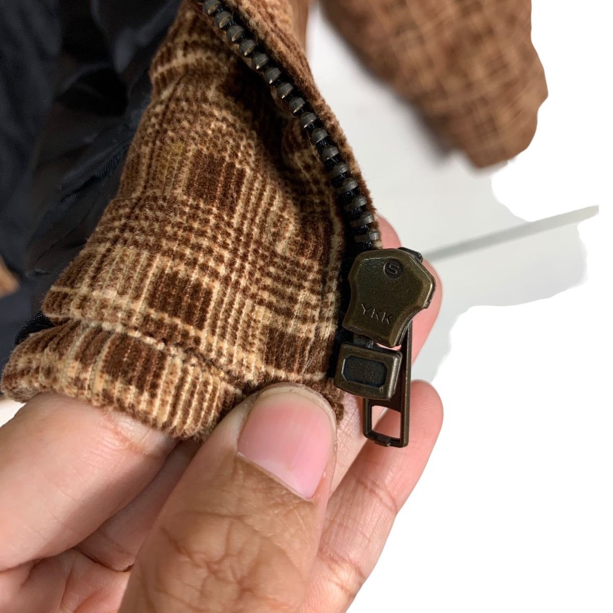 Japanese Brand SCOMMESSA Checked Plaid Zipper Flannel Jacket #0384-C18 Size US L / EU 52-54 / 3 - 15 Thumbnail