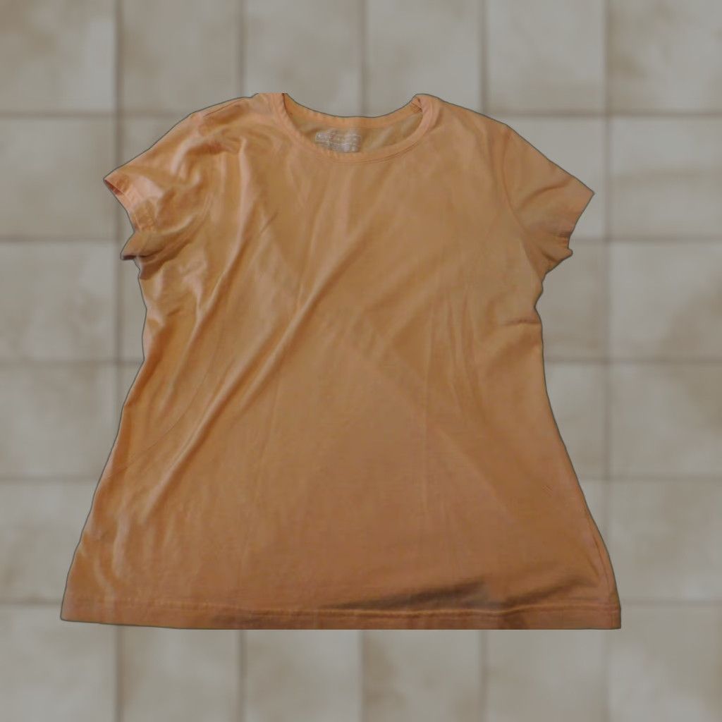 Tek Gear Tek Gear Womens Shirt XL Orange Tee Stretch Active Casual Short Sleeve Round Neck Pullover Cotton Polyester Blouse Regular Womens Size XL / US 12-14 / IT 48-50 - 1 Thumbnail