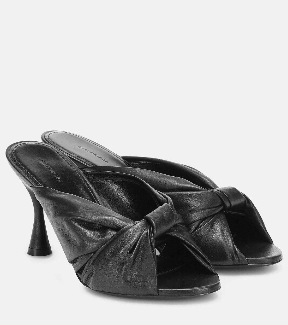 Balenciaga o1y0625 Leather Mules in Black Size US 5 / IT 35 - 3 Thumbnail