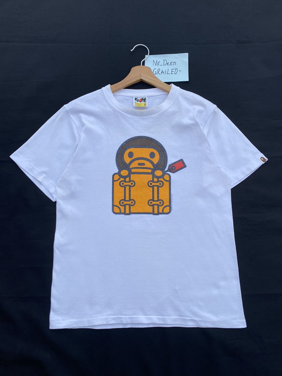 Bape Rare!! A BATHING APE Baby Milo White T-shirts Size US S / EU 44-46 / 1 - 2 Thumbnail