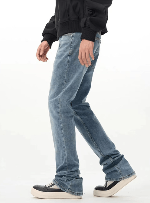 Japanese Brand Men's American retro classic distressed washed jeans Size US 32 / EU 48 - 4 Thumbnail