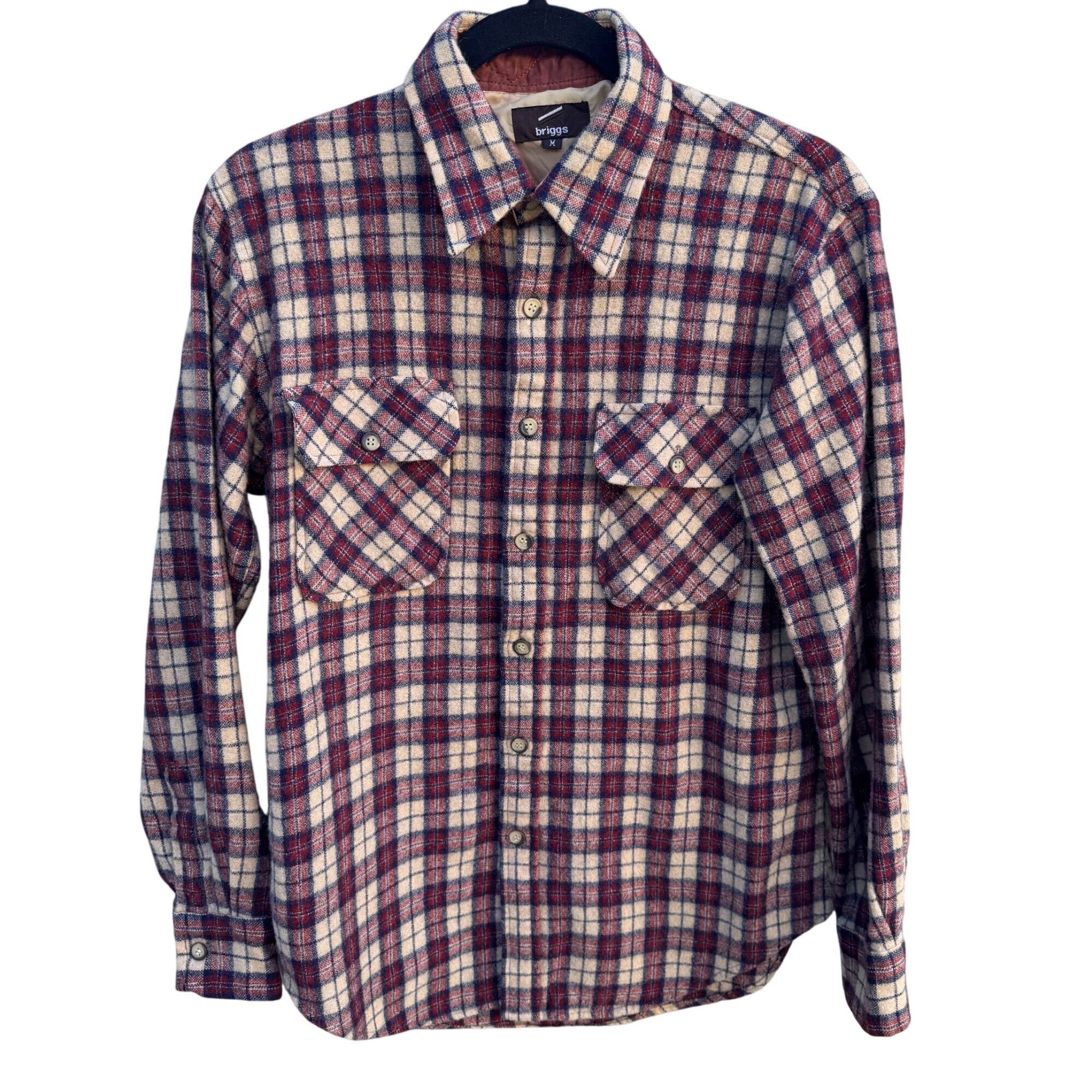 Other Briggs Vintage Plaid Grunge Outdoor Button-Up Flannel Shirt Size US M / EU 48-50 / 2 - 1 Thumbnail