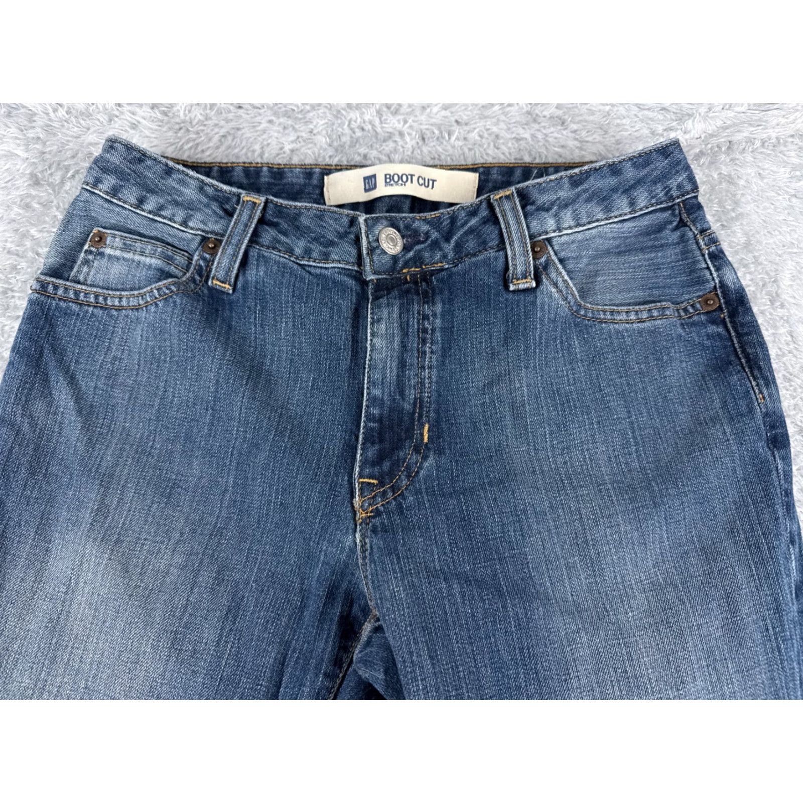Gap GAP Jeans Womens Bootcut Denim Blue 26x30 4 Regular Inseam 26 Mid Rise Cotton Blend 5-Pocket City Style Size 27" / US 4 / IT 40 - 4 Thumbnail