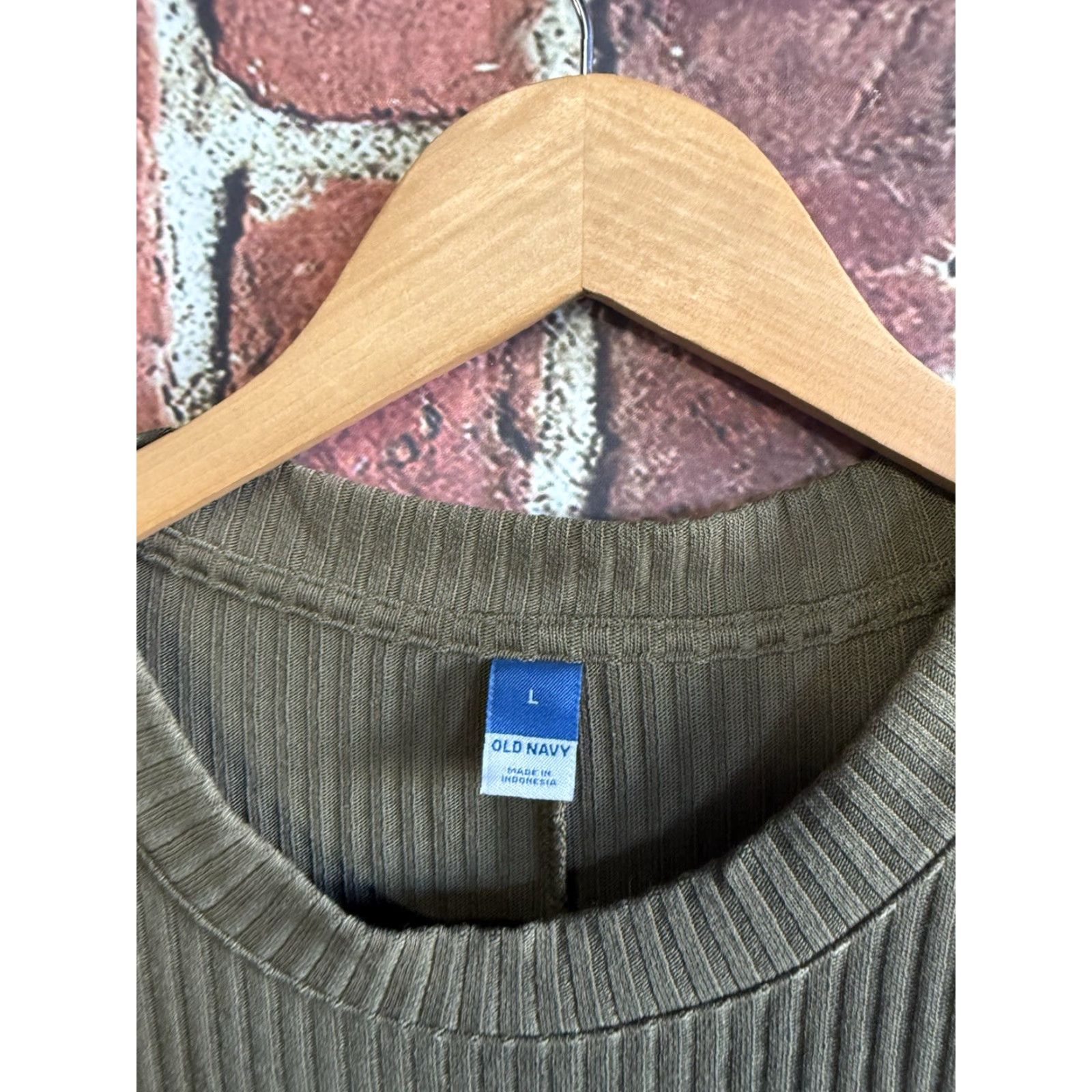 Old Navy Old Navy Womens Green Ribbed Long Sleeve Shirt Dress L NWT Max Size Large Size L / US 10 / IT 46 - 3 Thumbnail