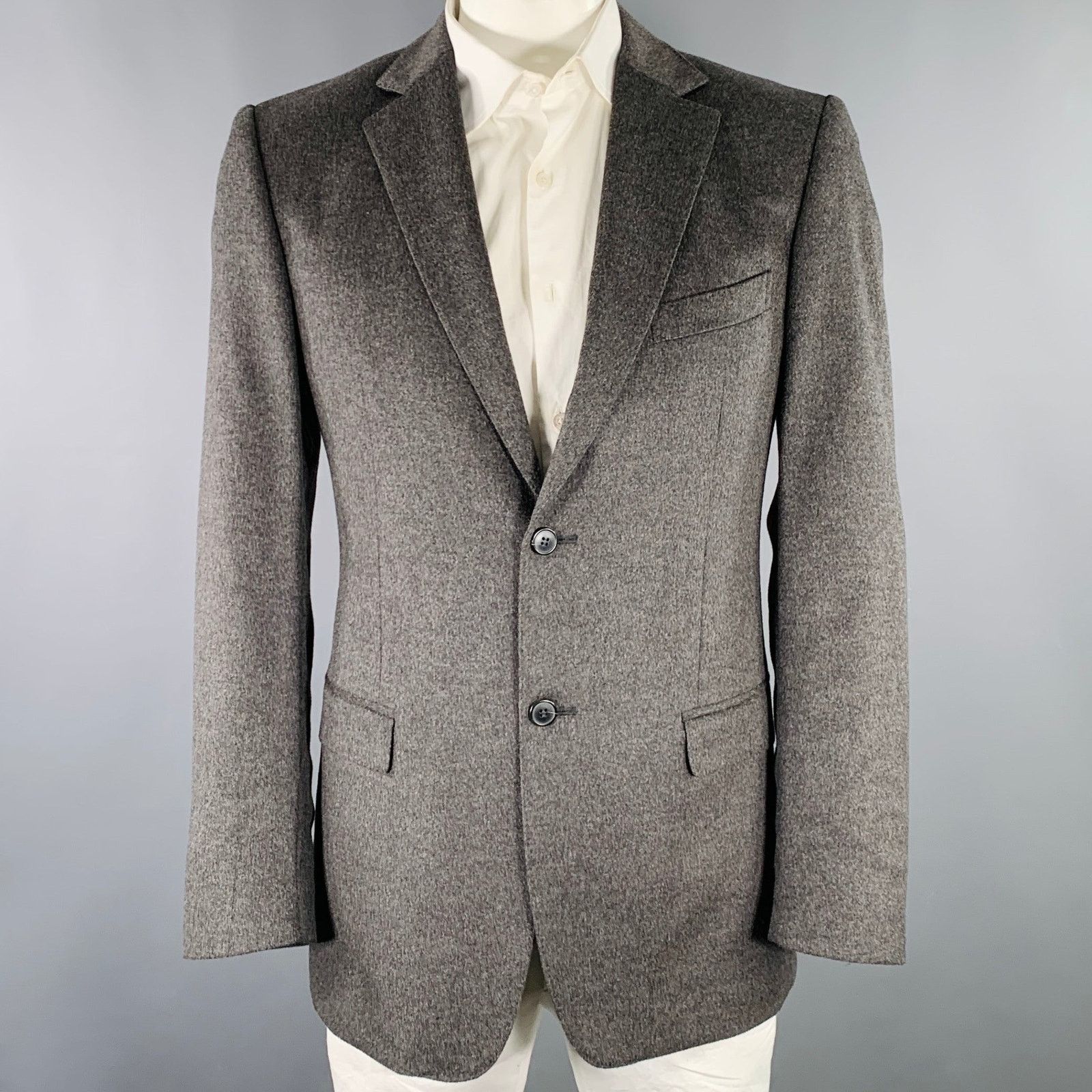 Z Zegna Size 40 Long Grey Angora Blend Single Breasted Sport Coat Size 40R - 1 Thumbnail