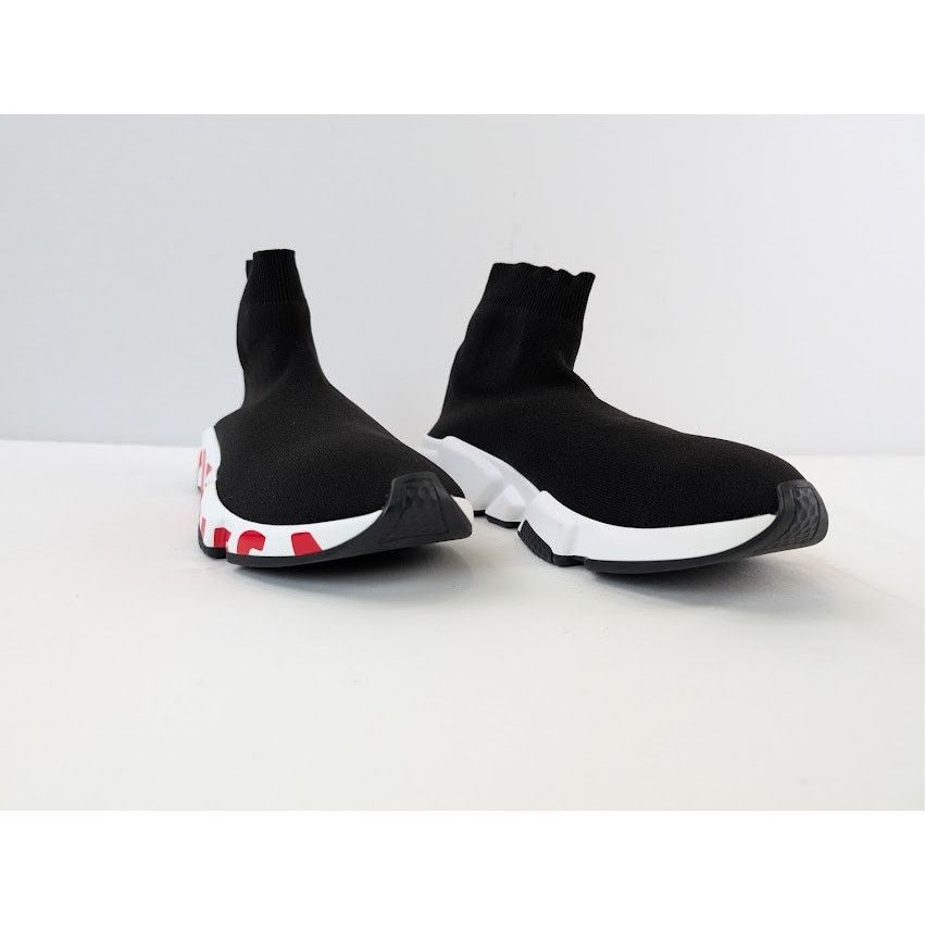 Balenciaga o1rshd1 Speed LT Graffiti Sneakers in Black / White / Red Size US 8 / EU 41 - 5 Thumbnail