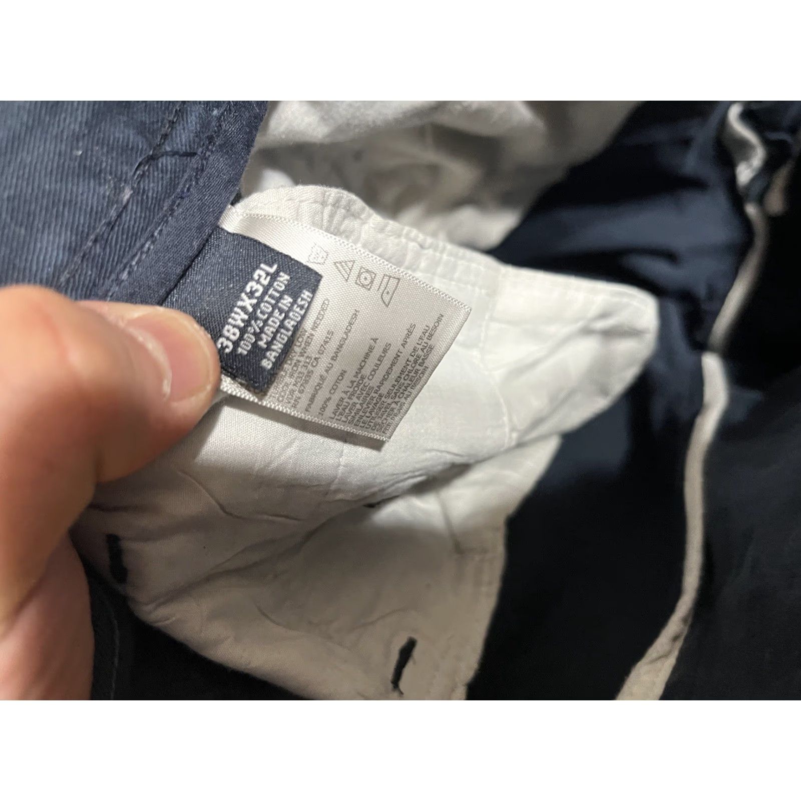 Nautica VINTAGE Nautica Chino Pants Mens 38x32 Navy Blue Casual Pants Mens Regular Belt Loops 5-Pocket Design Straight Inseam 32 Cotton Size US 38 / EU 54 - 5 Thumbnail