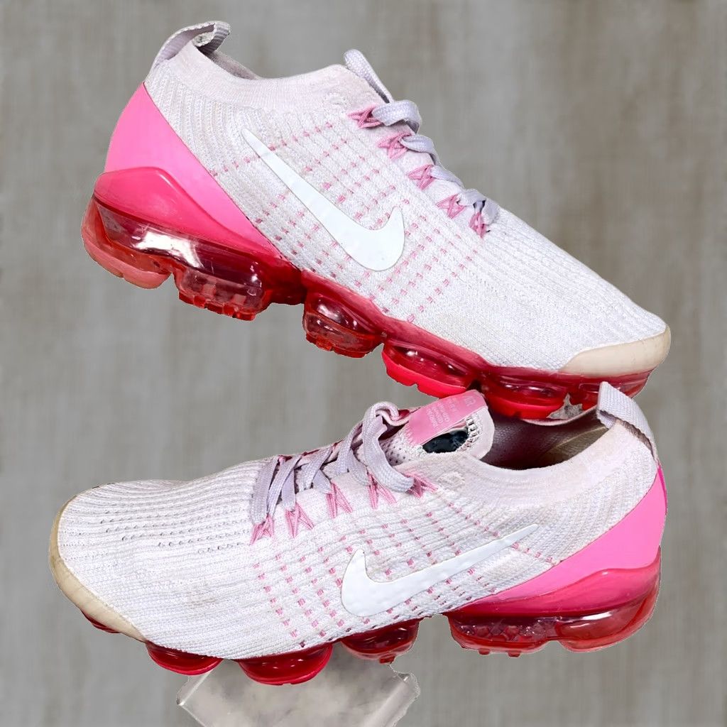 Nike Nike Air VaporMax 3 WMNS White Pink Running Sneakers Size 8.5 AJ6910-005 Size US 9 / IT 39 - 1 Thumbnail
