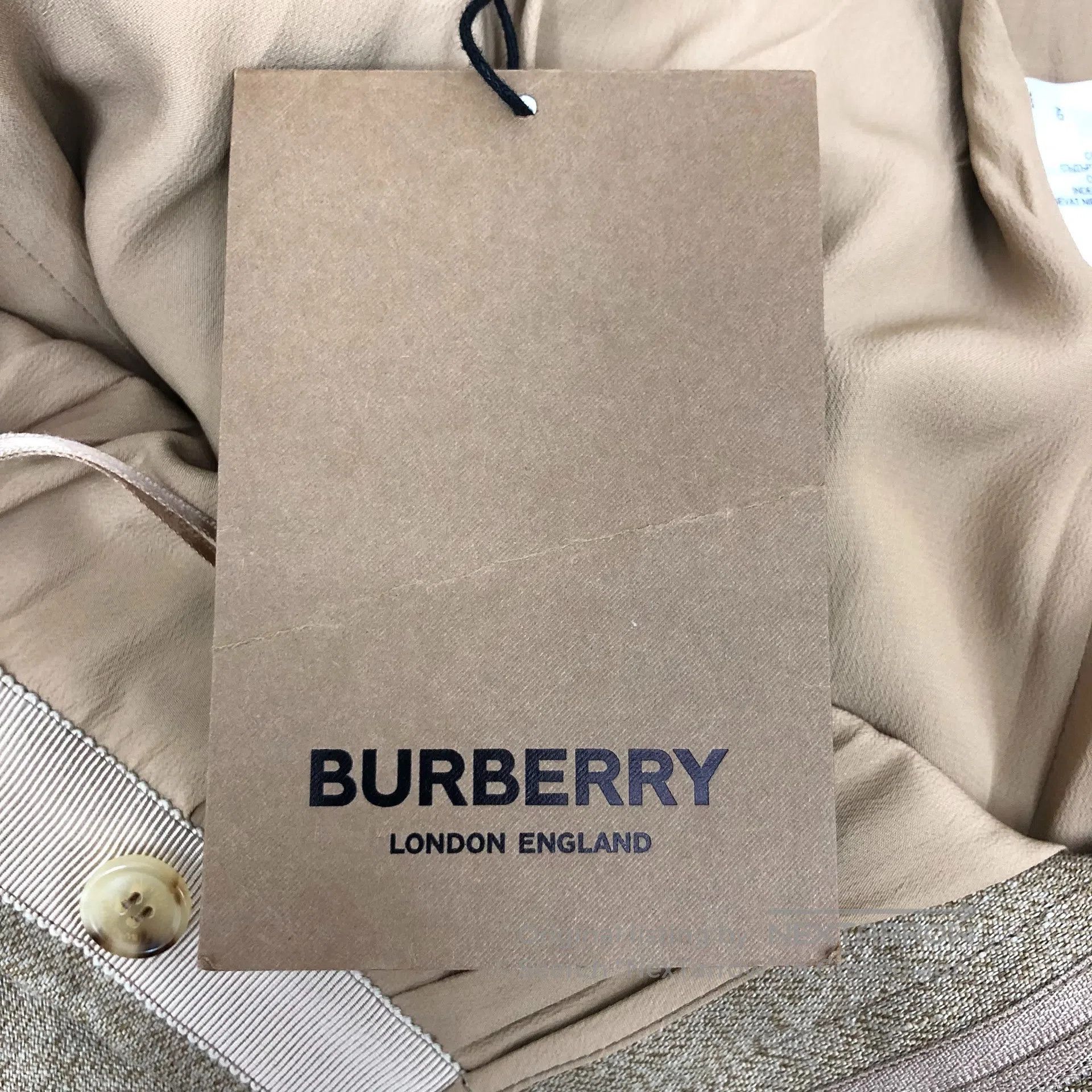 Burberry Burberry Deep Brown Flax Pleated Knee-Length Skirt| Size 35" - 7 Thumbnail