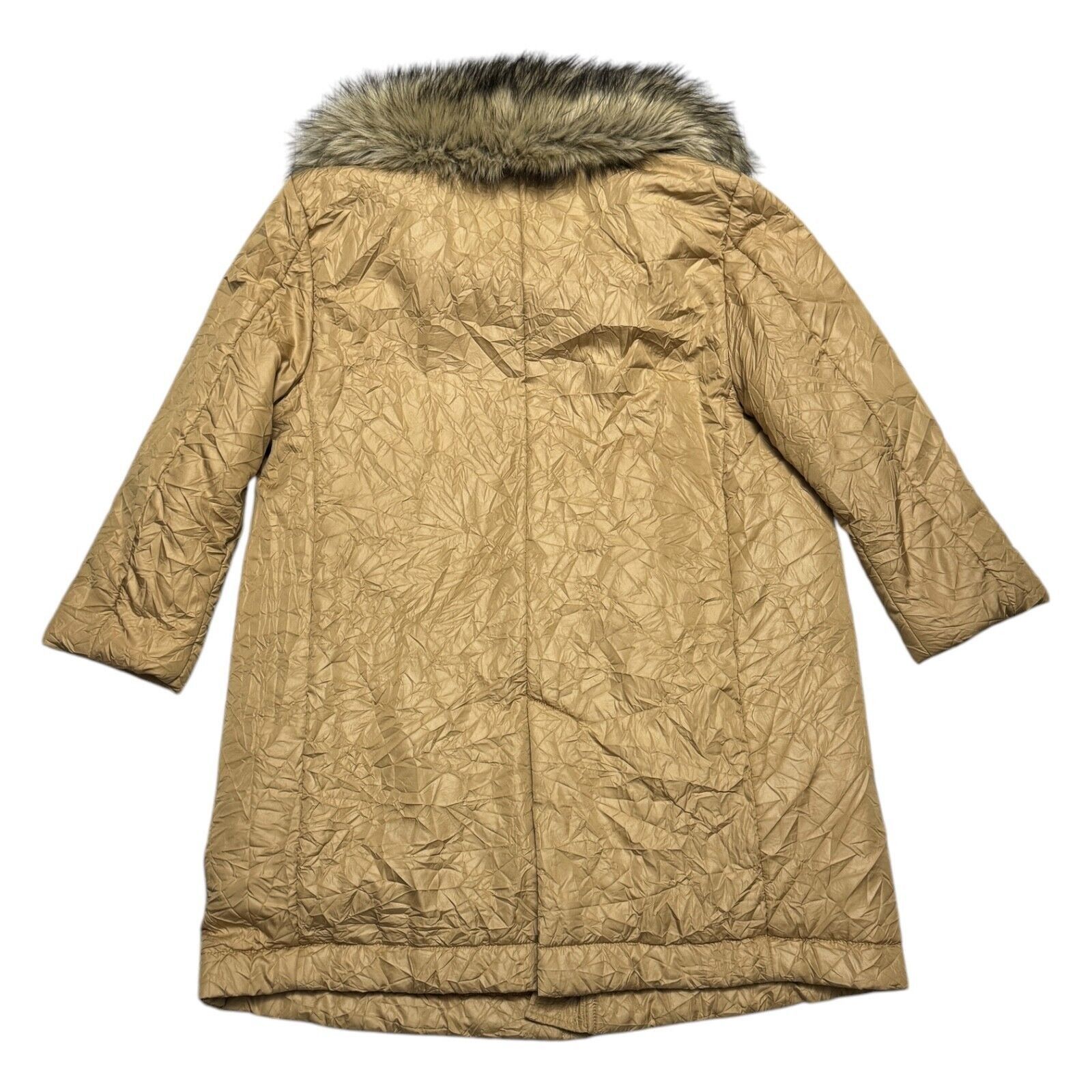 Michael Kors MICHAEL KORS Faux Fur CRINKLED Winter Parka Long Coat 2X Size XXL / US 16-18 / IT 52-54 - 6 Thumbnail
