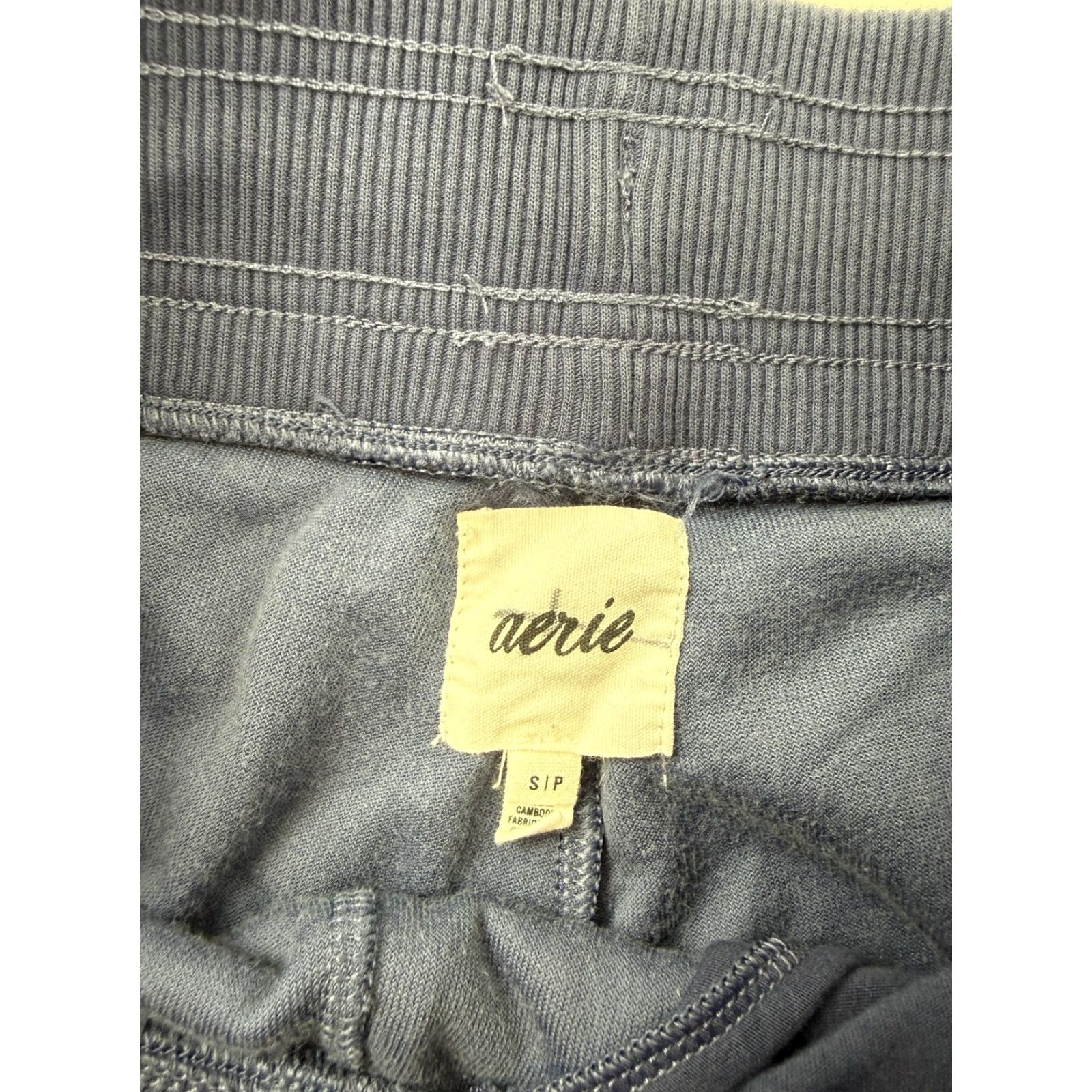Vintage Aerie Womens Small Blue Velour Flare Leg Sweatpants Drawstring Pockets Relaxed Casual Size 28" / US 6 / IT 42 - 6 Thumbnail