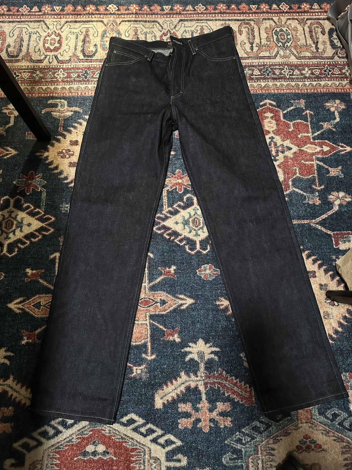 Lee Lee 101 R Relaxed Made in Japan 17oz Selvedge Jeans 31x34 Size US 31 - 1 Thumbnail