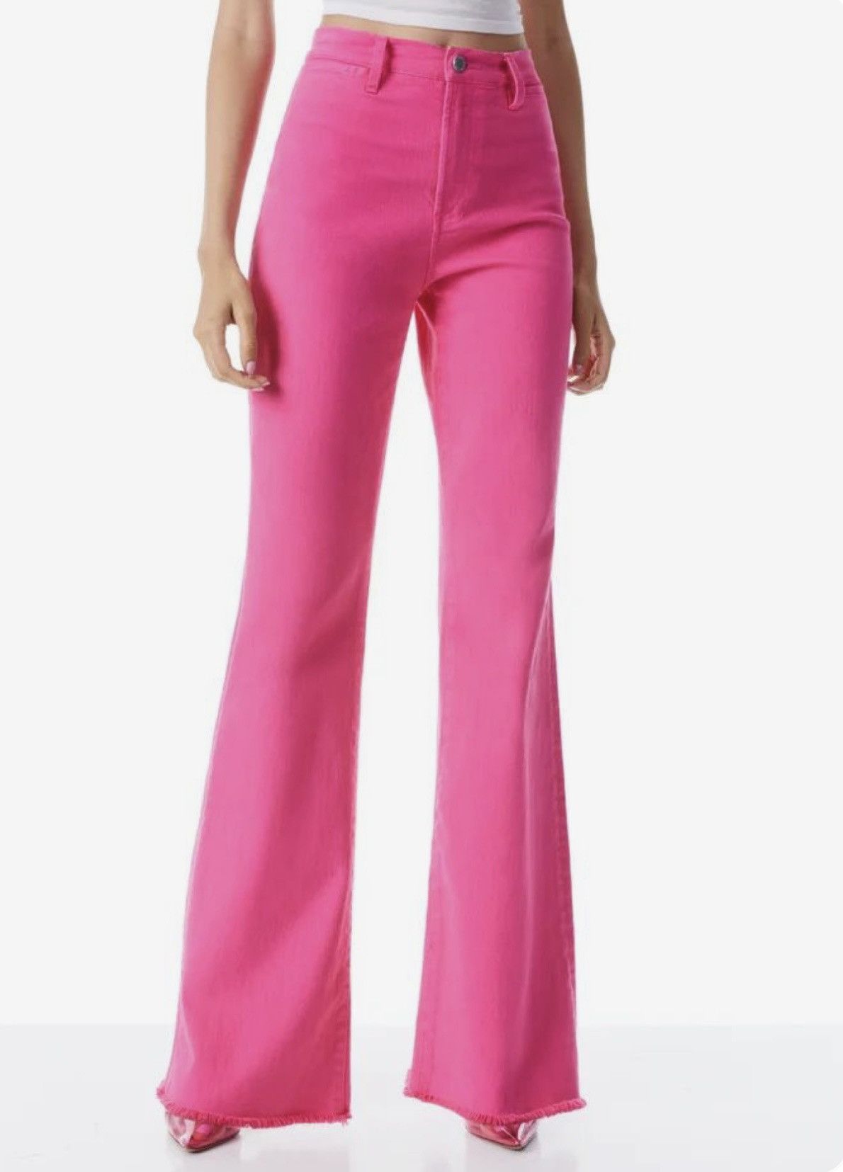 Alice + Olivia Alice + Olivia Wild Pink Soft Jean Pant Size 28" / US 6 / IT 42 - 2 Thumbnail
