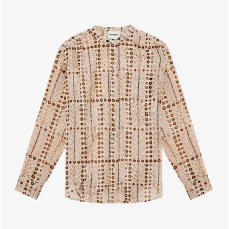 Isabel Marant Etoile Marant Etoile Ecru Mexika Printed Cotton Blouse 38 | Medium Size M / US 6-8 / IT 42-44 - 11 Thumbnail