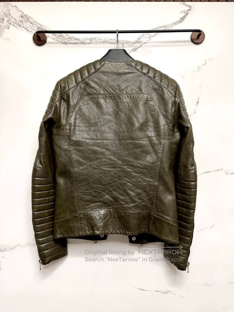 Balmain BALMAIN Military green biker leather jacket Size US S / EU 44-46 / 1 - 2 Thumbnail