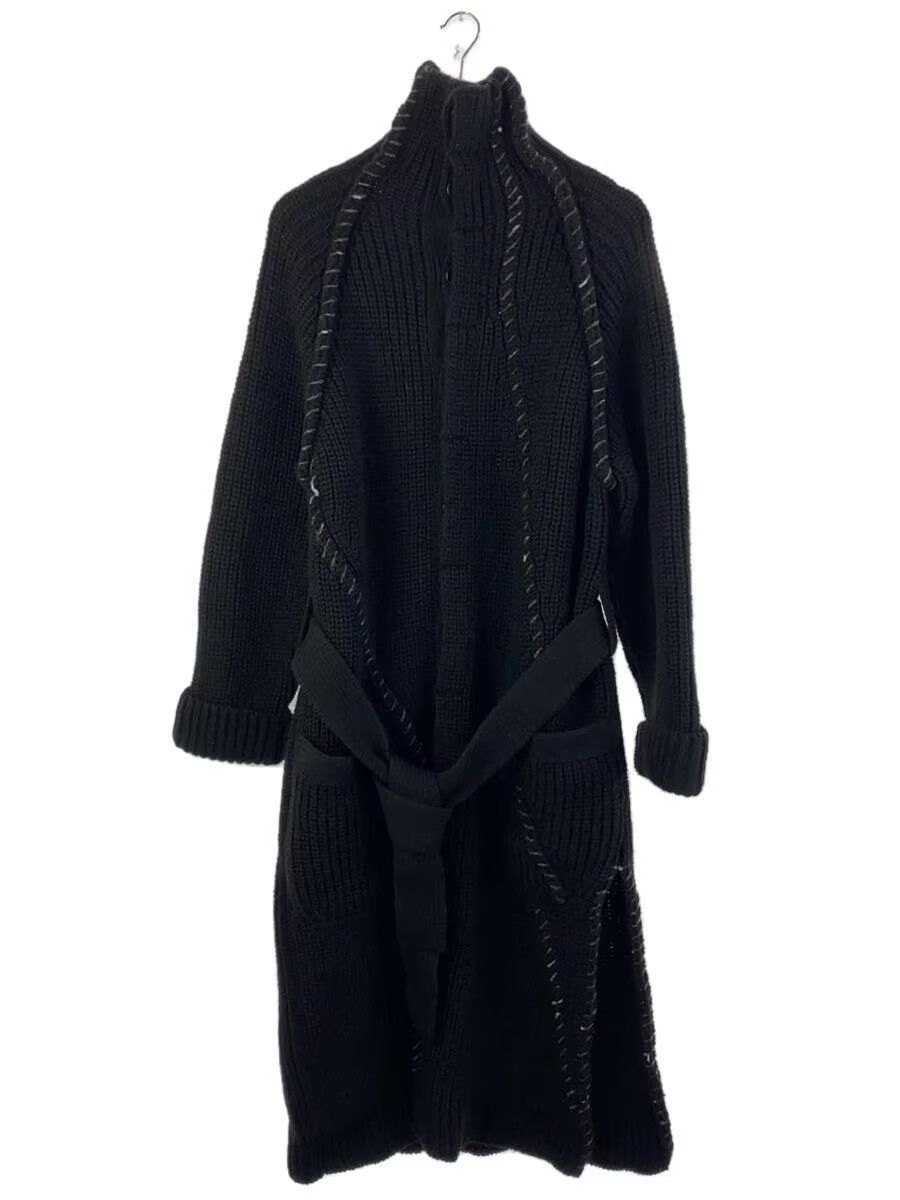 image of Yohji Yamamoto Pour Homme 18Aw Long Knit Coat Hv-K67-891 in Black, Men's (Size Large)