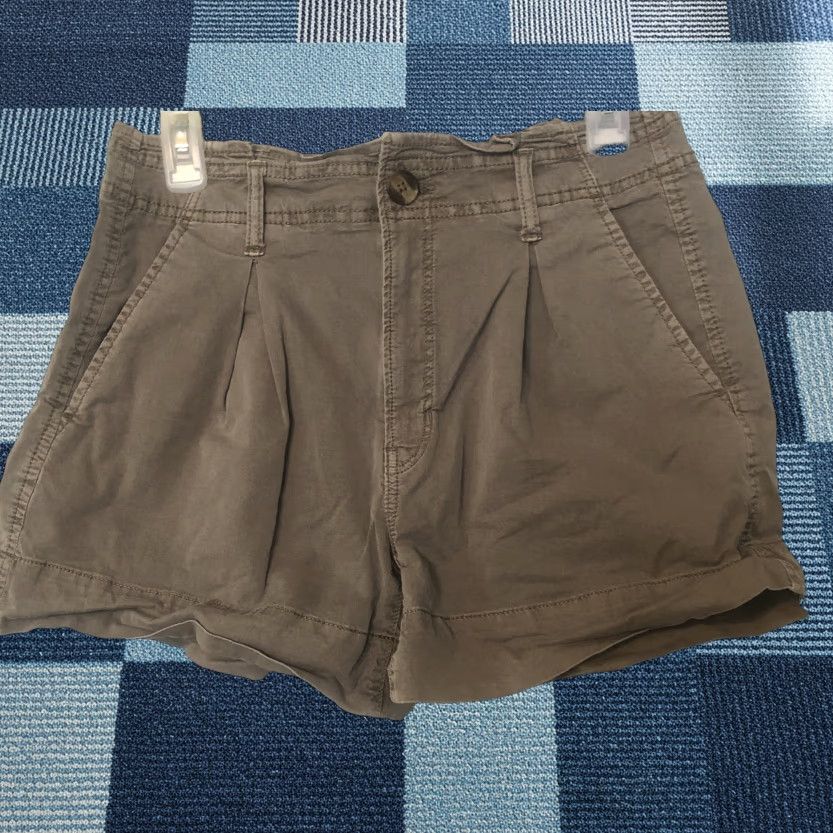 American Eagle Outfitters AMERICAN EAGLE Outfitters Hiking Shorts Women 6 Brown Pleated 4 Pocket Super Stretch Short Vintage No Size 28" / US 6 / IT 42 - 1 Thumbnail