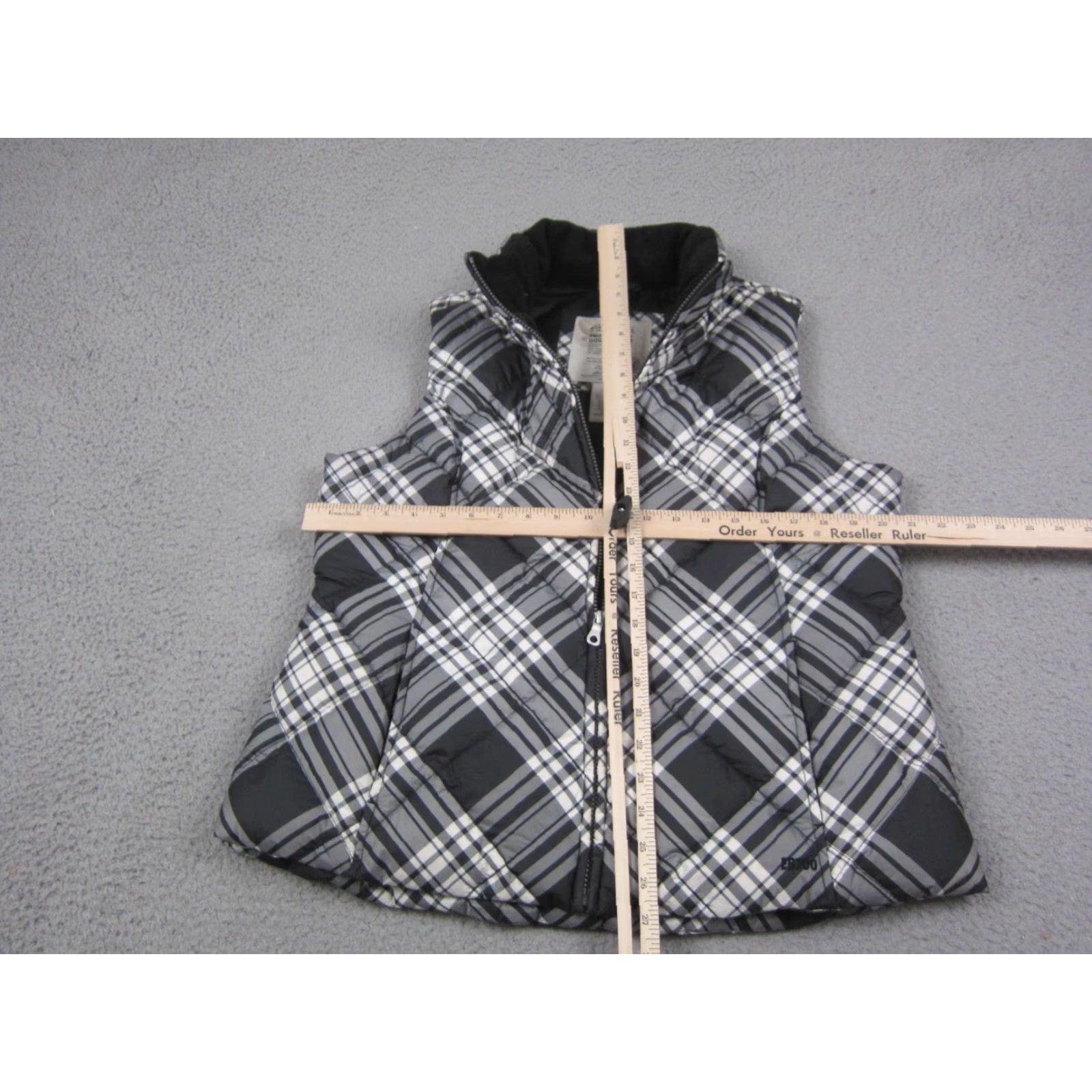 Eddie Bauer VINTAGE Eddie Bauer Puffer Vest Womens L Black Plaid Goose Down 700 Fill Power Size L / US 10 / IT 46 - 6 Thumbnail