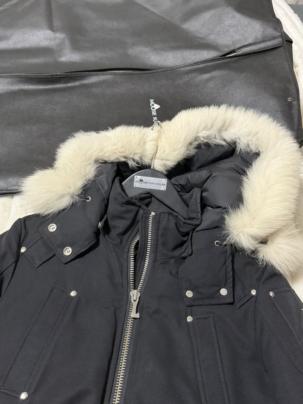 Moose Knuckles Moose Knuckles Black Bomber Jacket Size L / US 10 / IT 46 - 1 Thumbnail