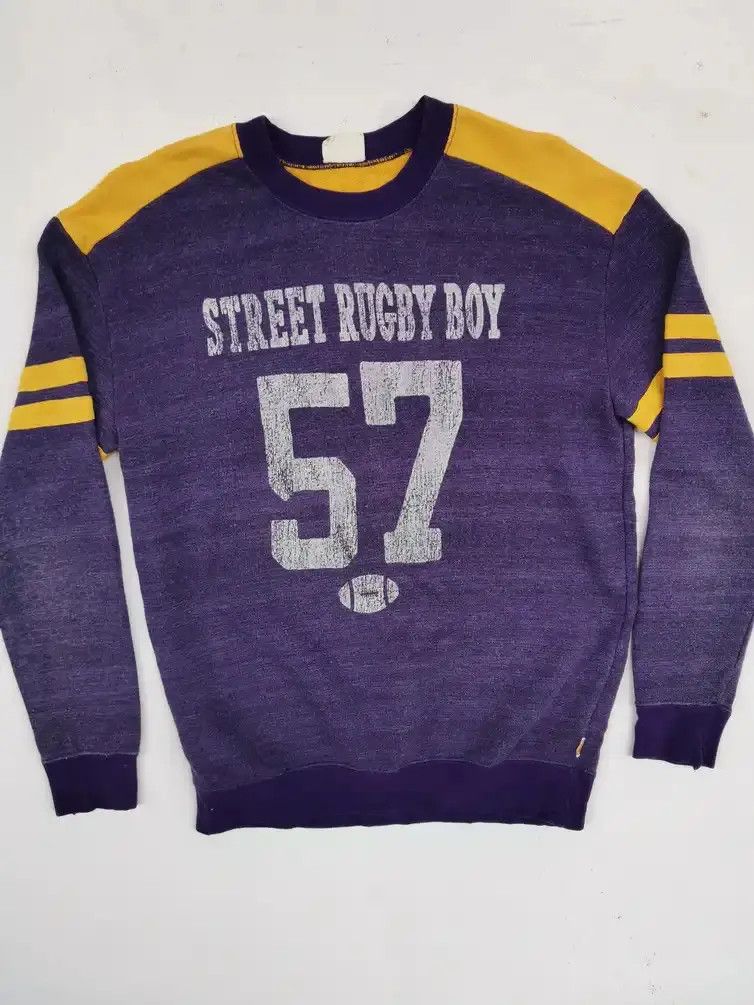 Japanese Brand BOBSON Kid Street Rugby Boy Big Logo Sweatshirt Size US M / EU 48-50 / 2 - 1 Thumbnail