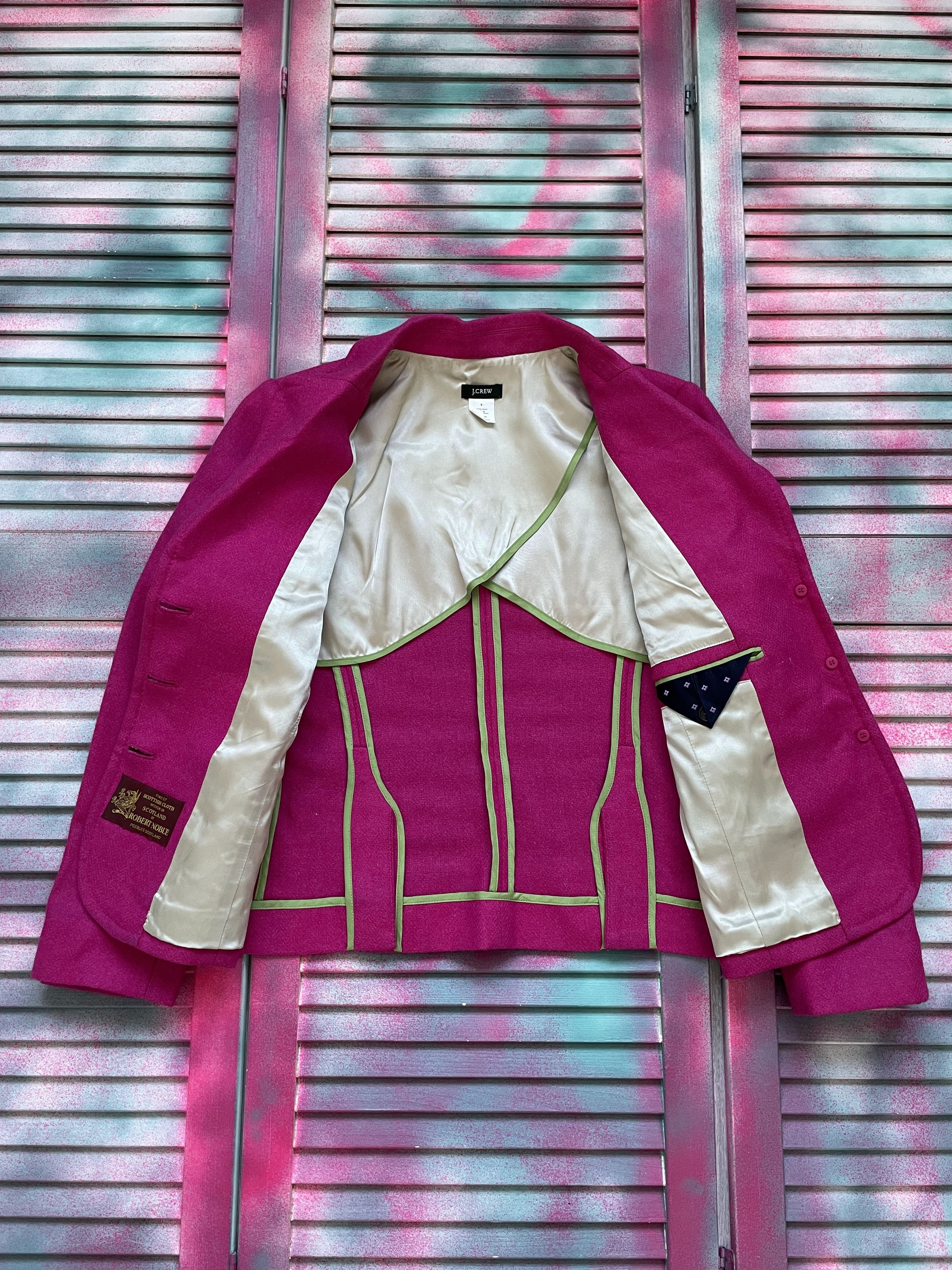 J.Crew J.Crew Wool Pink Blazer Size S / US 4 / IT 40 - 4 Thumbnail