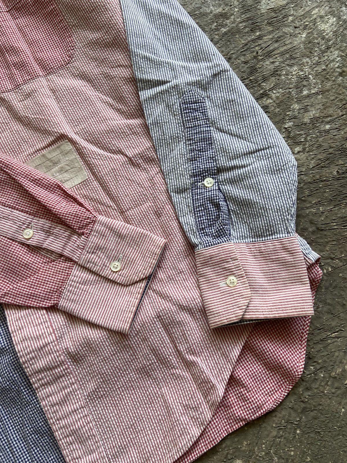 Thom Browne Thom Browne - Patchwork Multi Color Button Ups Shirt Size US L / EU 52-54 / 3 - 7 Thumbnail
