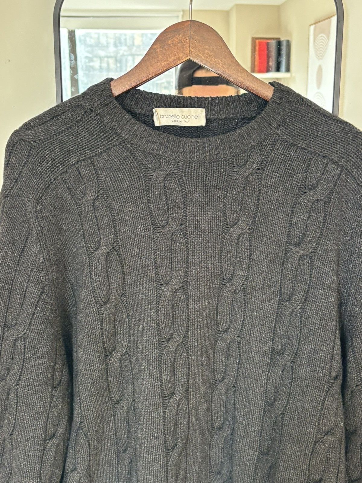 Brunello Cucinelli Vintage Brunello Cucinelli merino wool cable knit sweater Size US L / EU 52-54 / 3 - 7 Thumbnail