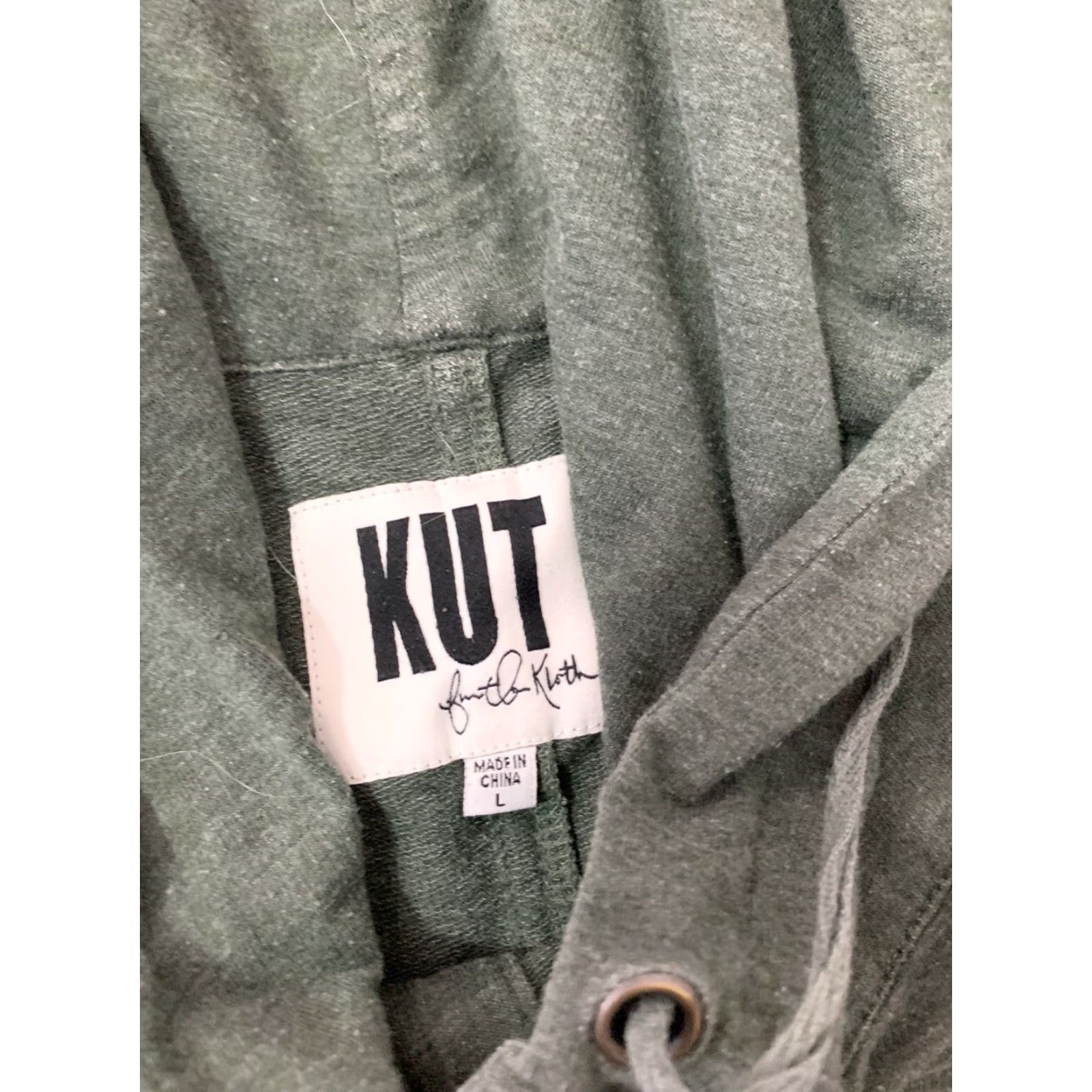 Vintage KUT from the Kloth Hoodie Women's Large Green Shirt Hoodie Size L / US 10 / IT 46 - 2 Thumbnail