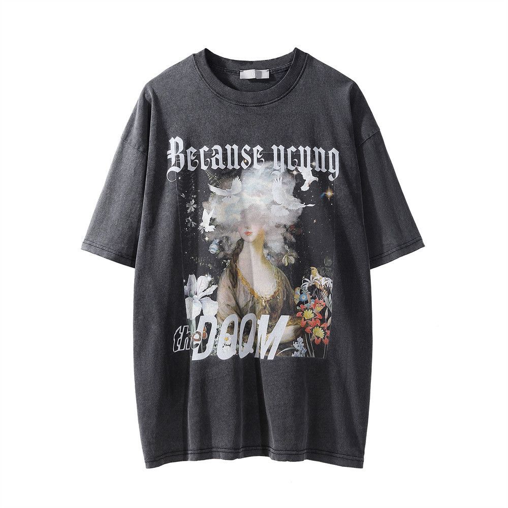 Japanese Brand × Vintage Men's loose washed distressed character print T-shirt y2k Size US L / EU 52-54 / 3 - 1 Thumbnail