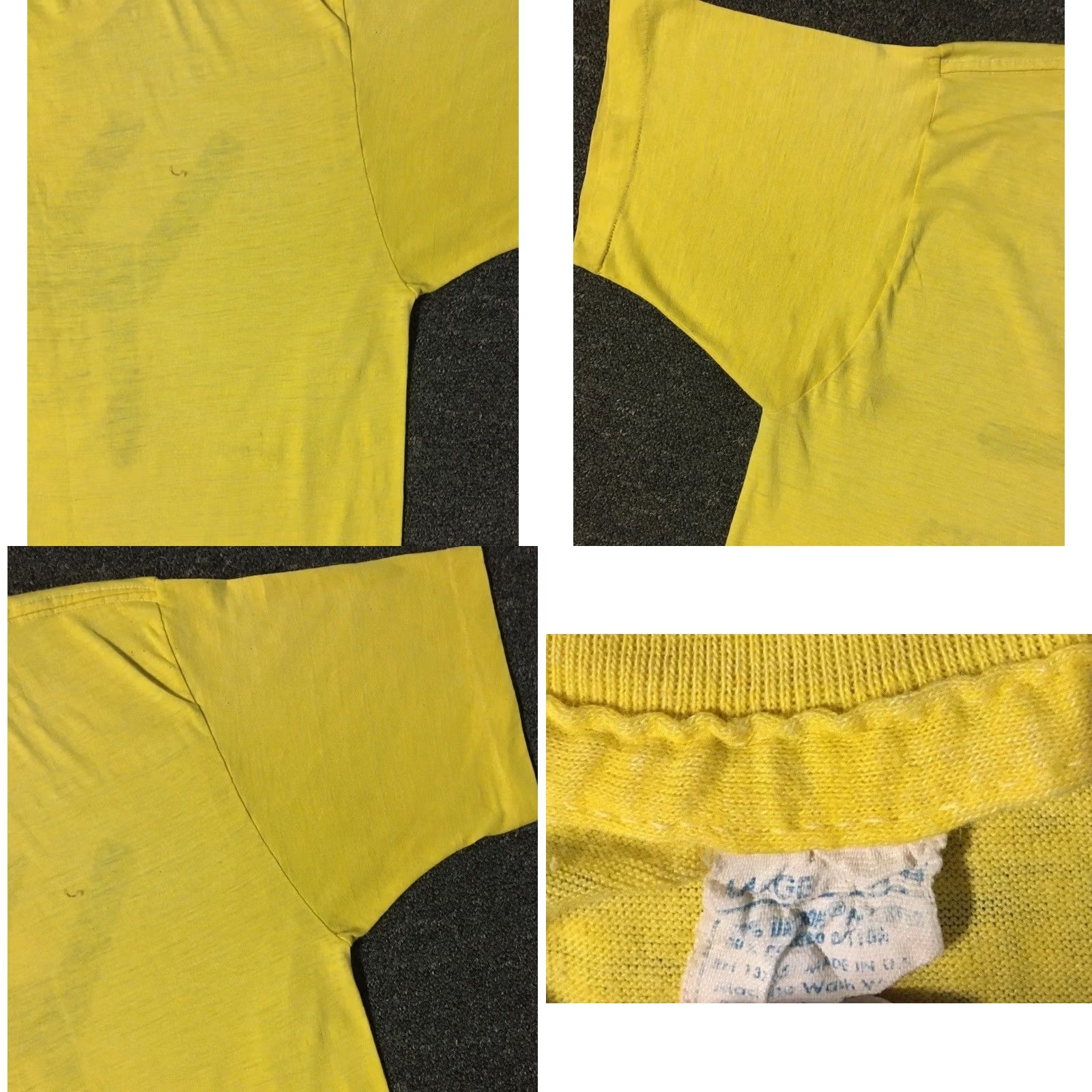 Vintage VINTAGE UWW Gymnastics Team Shirt S Yellow 90s Grunge College University Wisconsin-Whitewater Short Sleeve Crew Neck Graphic Tee Mens Size US S / EU 44-46 / 1 - 10 Thumbnail