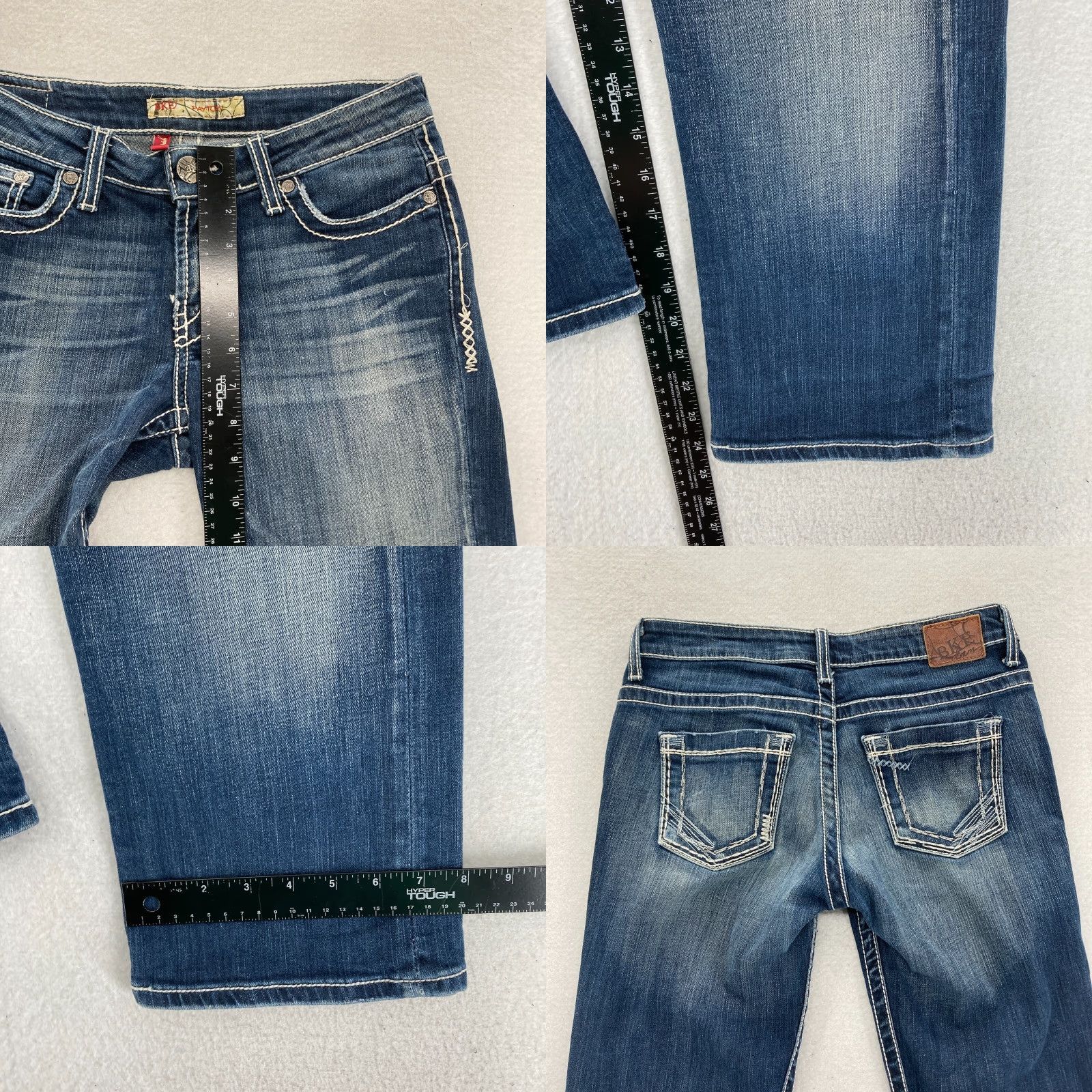 Vintage Buckle BKE Payton Crop Jeans Women's 26 Medium Wash Blue Stretch Denim Low Rise Jeans Size 26" / US 2 / IT 38 - 8 Thumbnail