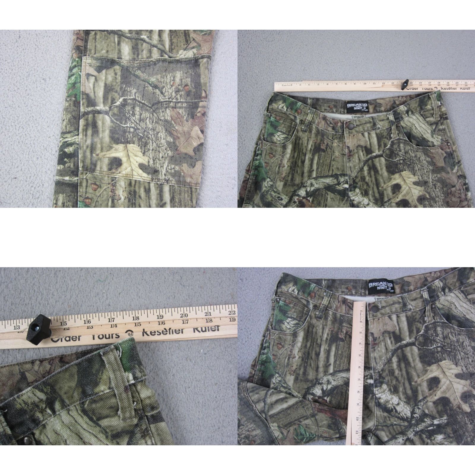 Vintage Break Up Mossy Oak Pants Mens 38x30 Camouflage Camo 90s Cotton Canvas Regular Straight Pocket Brown Green Workwear Casual Mens Size US 38 / EU 54 - 8 Thumbnail