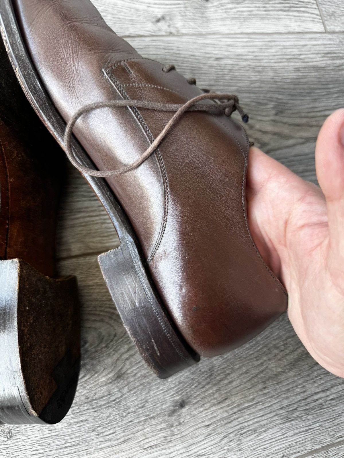 Church's Church's Sawdley Brown Leather Derby Brogue Size US 10 / EU 43 - 12 Thumbnail