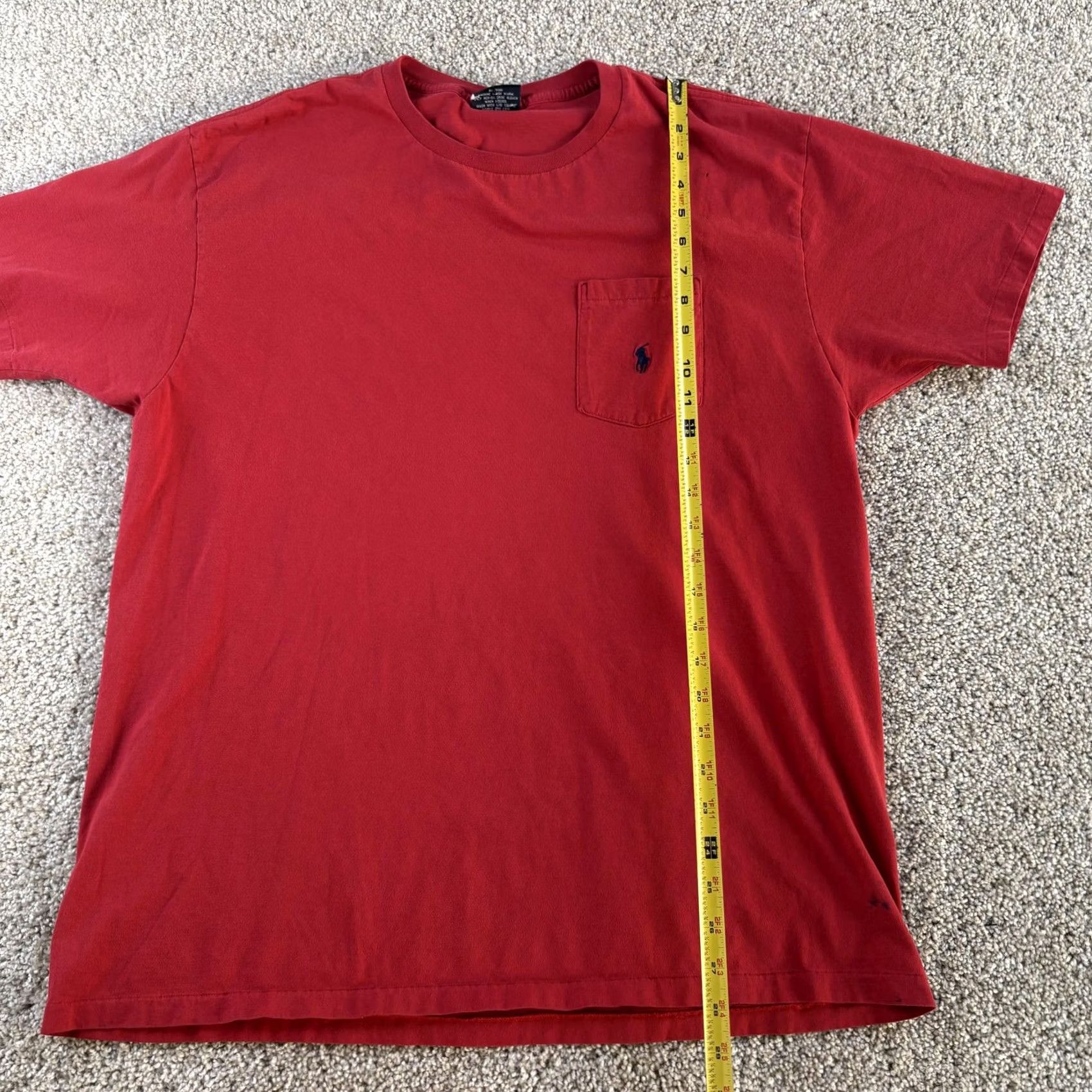 Polo Ralph Lauren Polo Ralph Lauren Shirt Mens Large Red Pocket Pony Logo Tee T-Shirt Made In USA Size US L / EU 52-54 / 3 - 6 Thumbnail