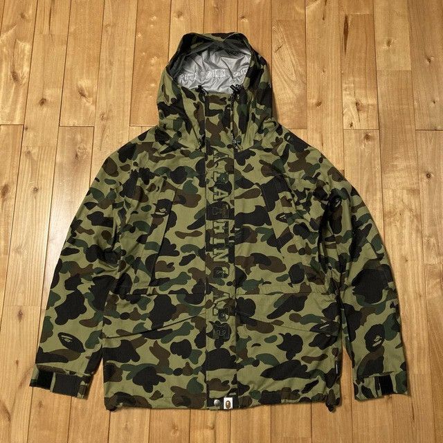 Bape × Goretex BAPE GORE-TEX 1st camo green hoodie snowboard jacket APE Size US L / EU 52-54 / 3 - 1 Thumbnail