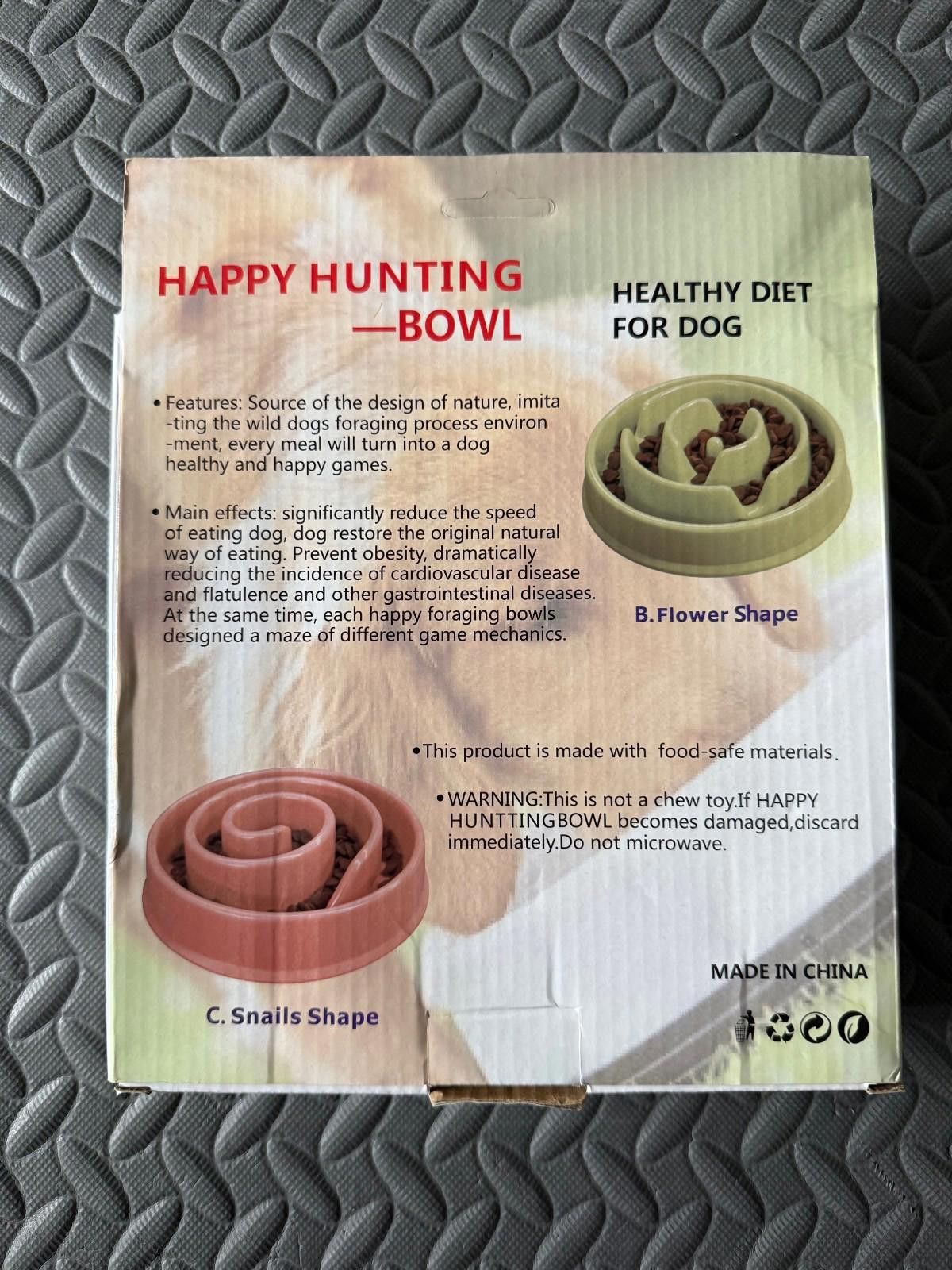 Other Happy Hunting Dog Bowl Pink Coral Shape Slow Speed Feeder Size ONE SIZE - 2 Thumbnail