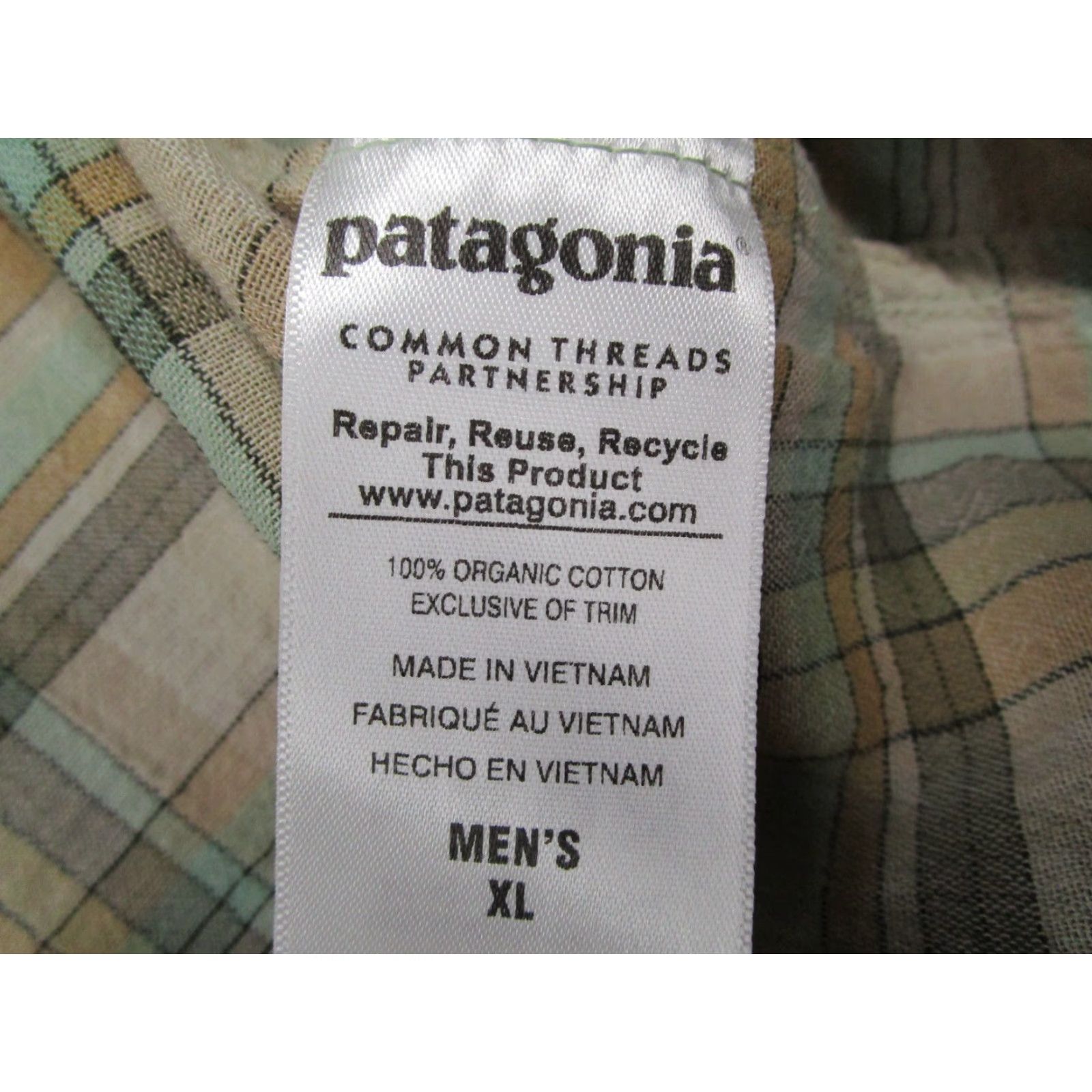 Patagonia Patagonia Shirt Mens XL Beige Check Short Sleeve Button-Up 100% Organic Cotton Workwear Size US XL / EU 56 / 4 - 4 Thumbnail