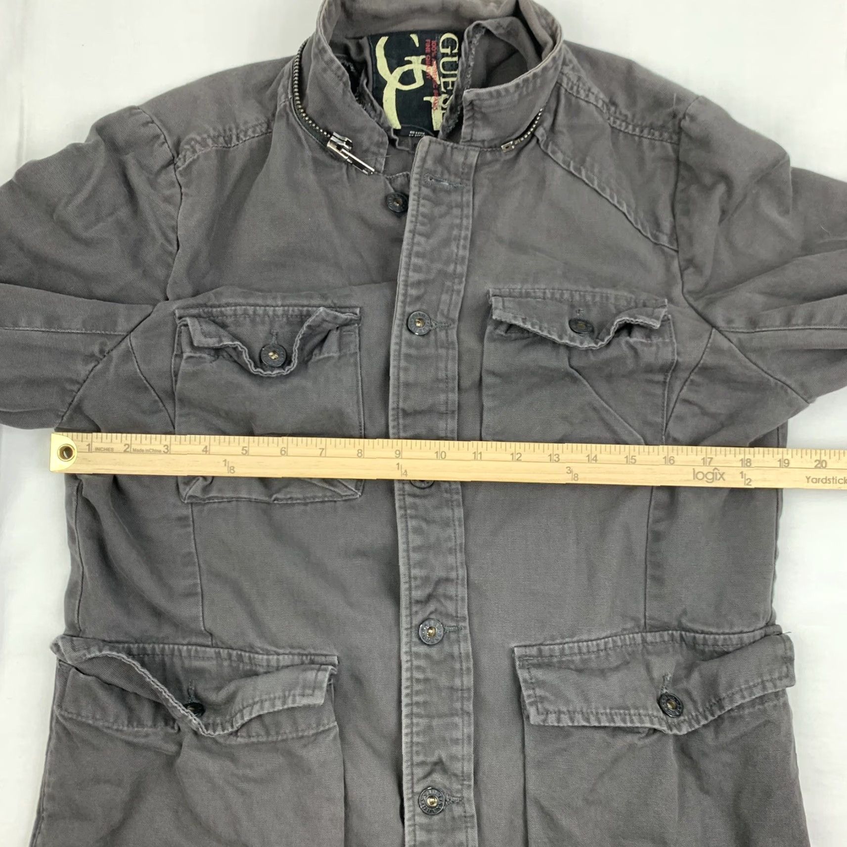 Guess GUESS Jacket Womens Small Brown Button Up Heavy Weight Pockets Zippers Collared Bomber Jacket Mens? Ladies? Size S / US 4 / IT 40 - 5 Thumbnail