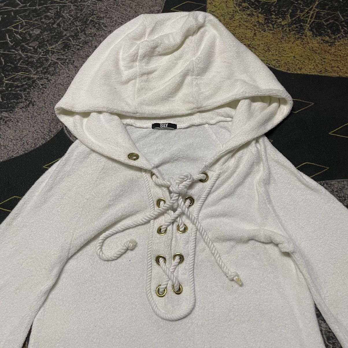 If Six Was Nine × Japanese Brand × Le Grande Bleu (L.G.B.) 💥Archive💥- SLY Laces Up Fleece Hooded Flared Arm Like LGB Size US S / EU 44-46 / 1 - 3 Thumbnail